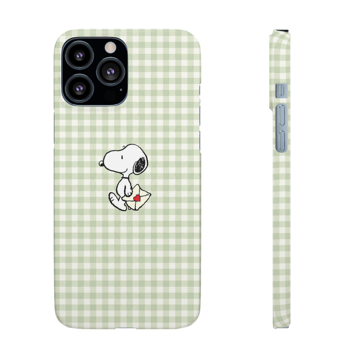 SNOOPY ZÖLD KOCKÁS SAMSUNG IPHONE TOK