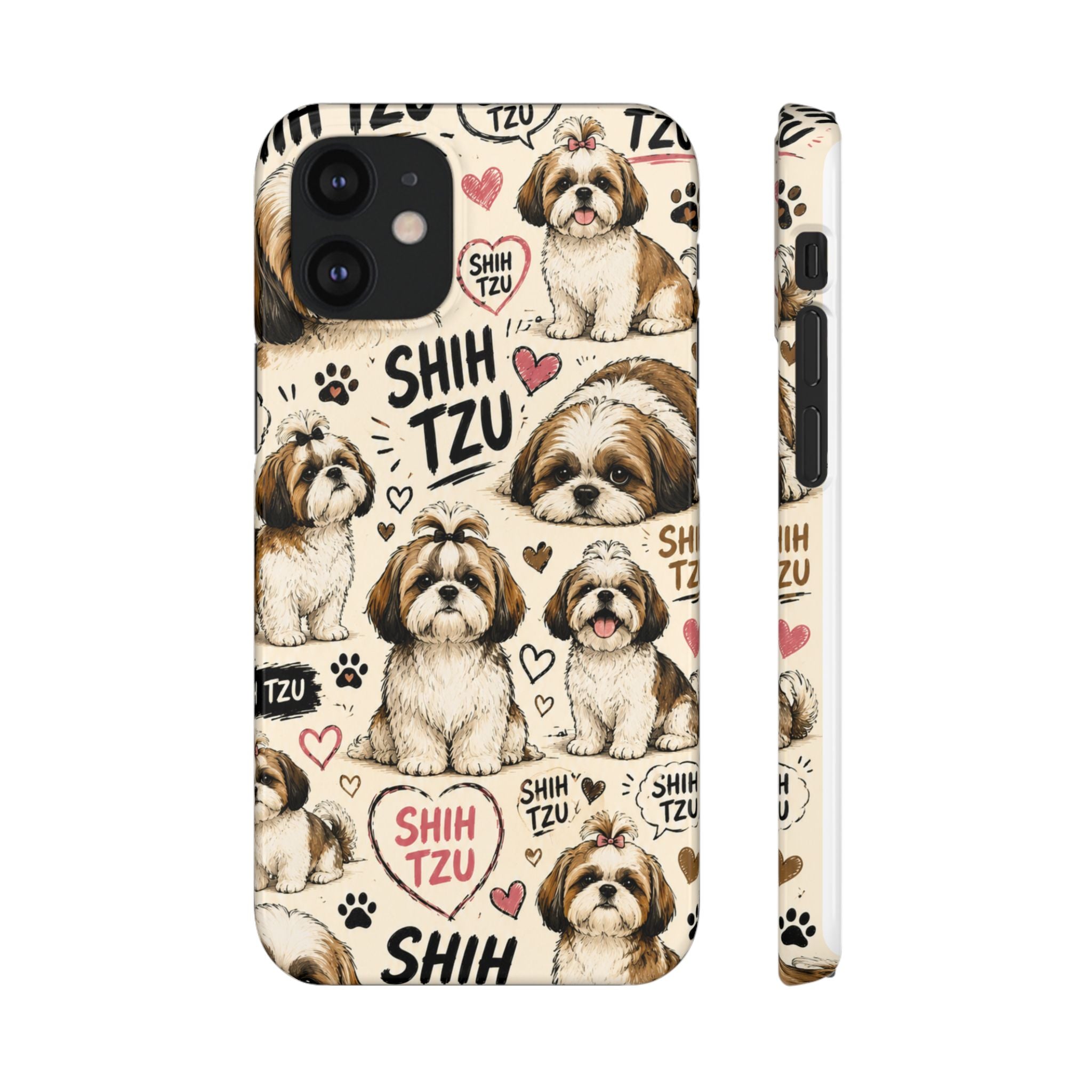 Shih Tzu Phone Case — Cute Dog Pattern Snap Case for Dog Lovers.