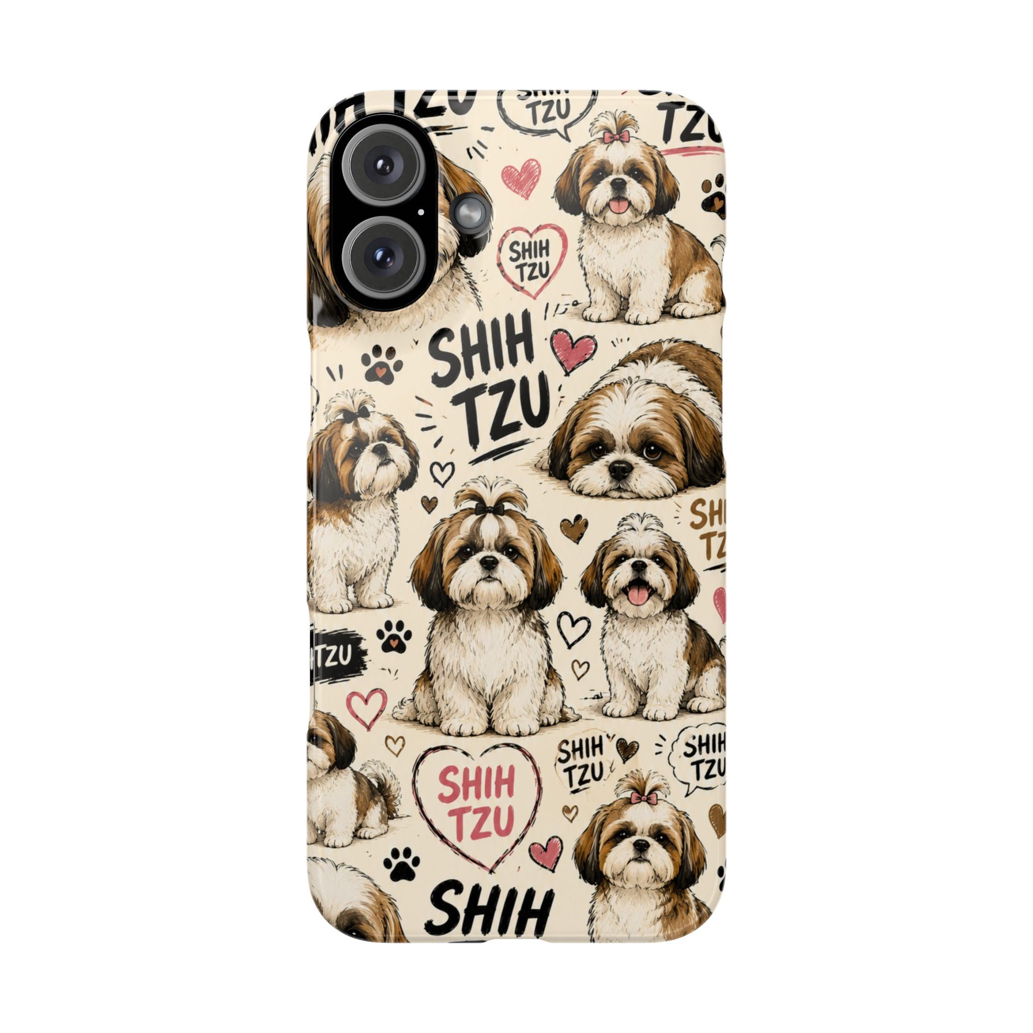 Shih Tzu Phone Case — Cute Dog Pattern Snap Case for Dog Lovers