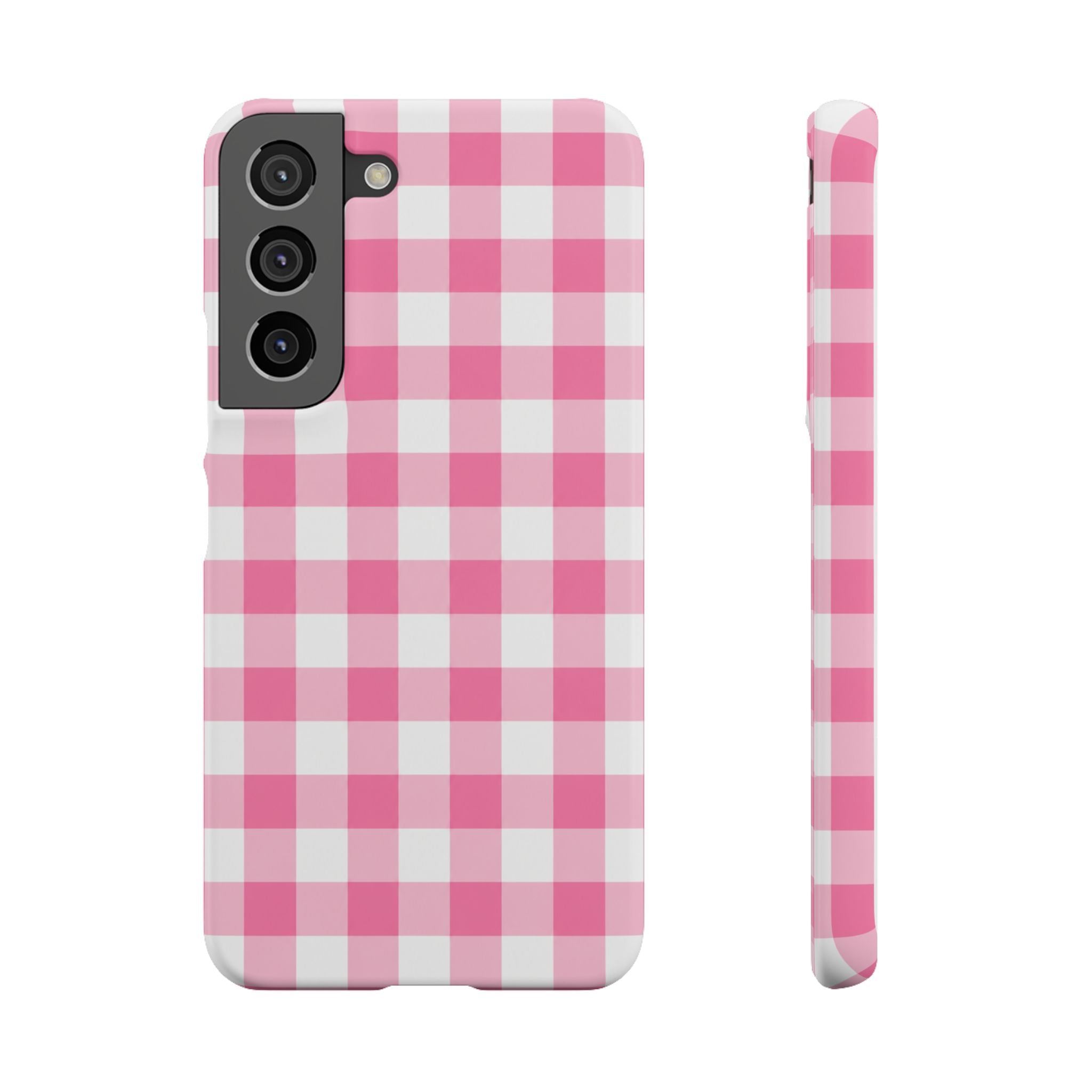 RÓZSASZIN KOCKÁS SAMSUNG IPHONE TOK