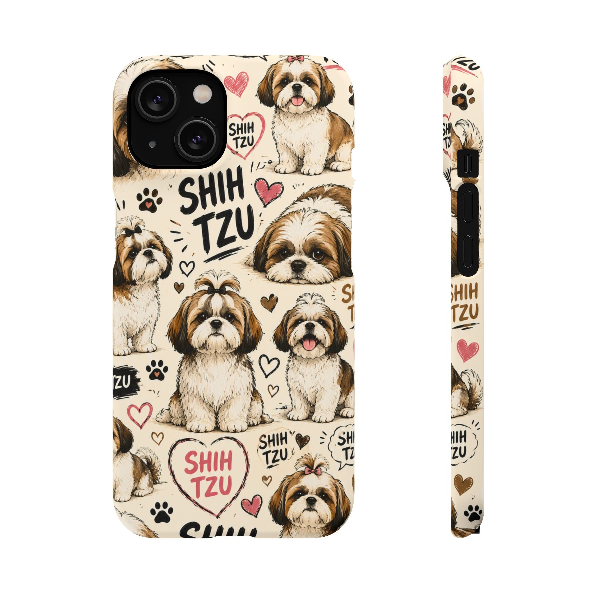Shih Tzu Phone Case — Cute Dog Pattern Snap Case for Dog Lovers
