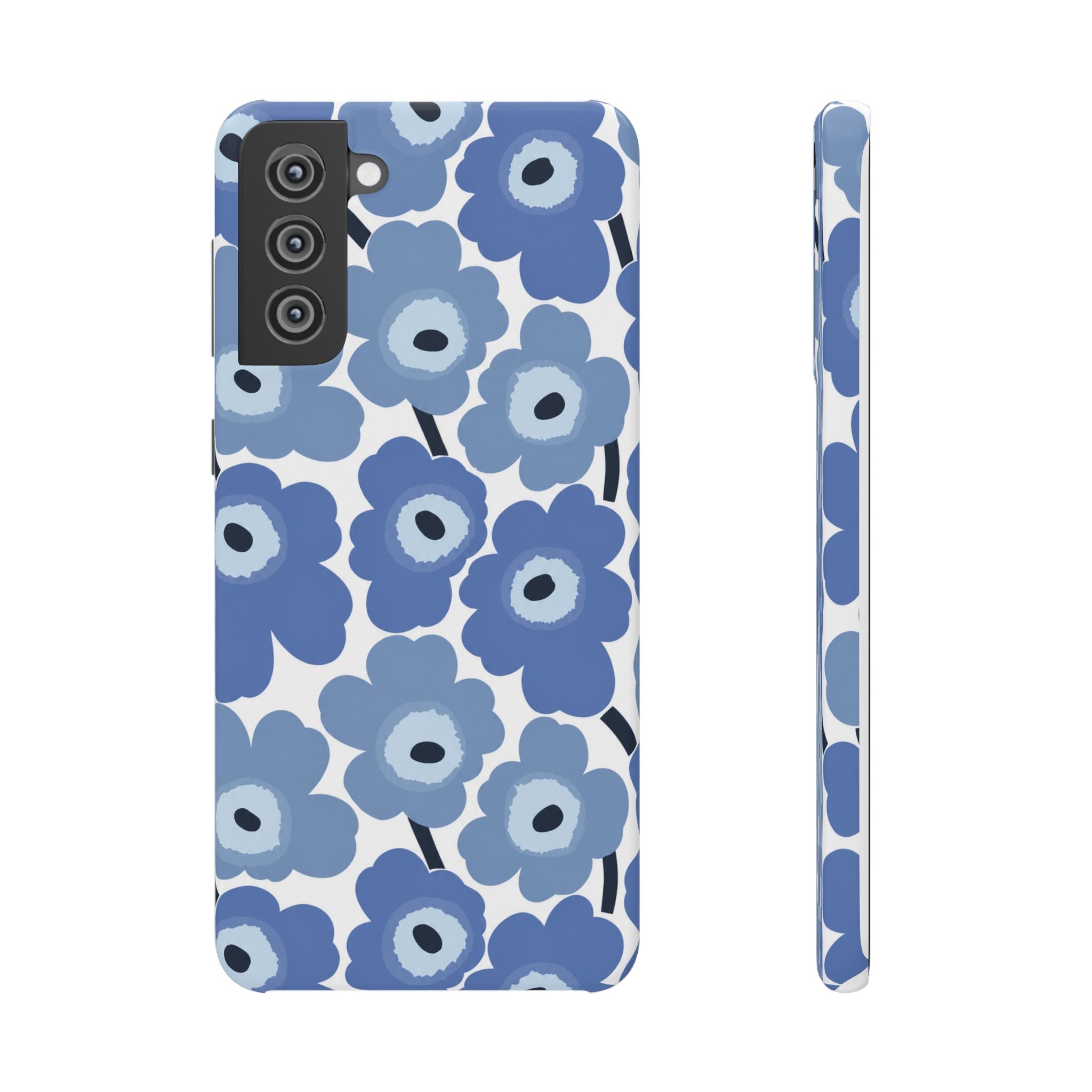 KÉK VIRÁGOS SAMSUNG IPHONE TOK