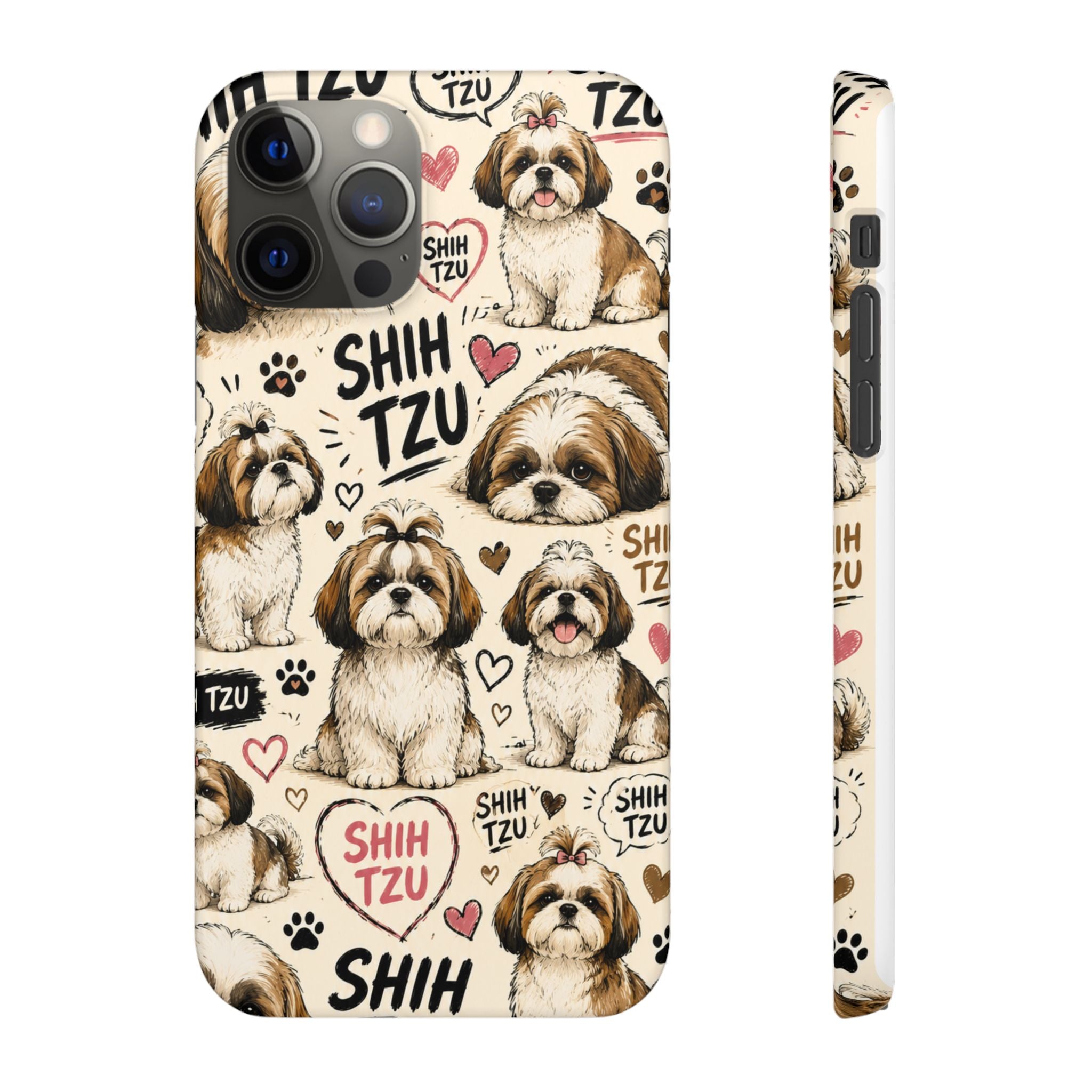 Shih Tzu Phone Case — Cute Dog Pattern Snap Case for Dog Lovers