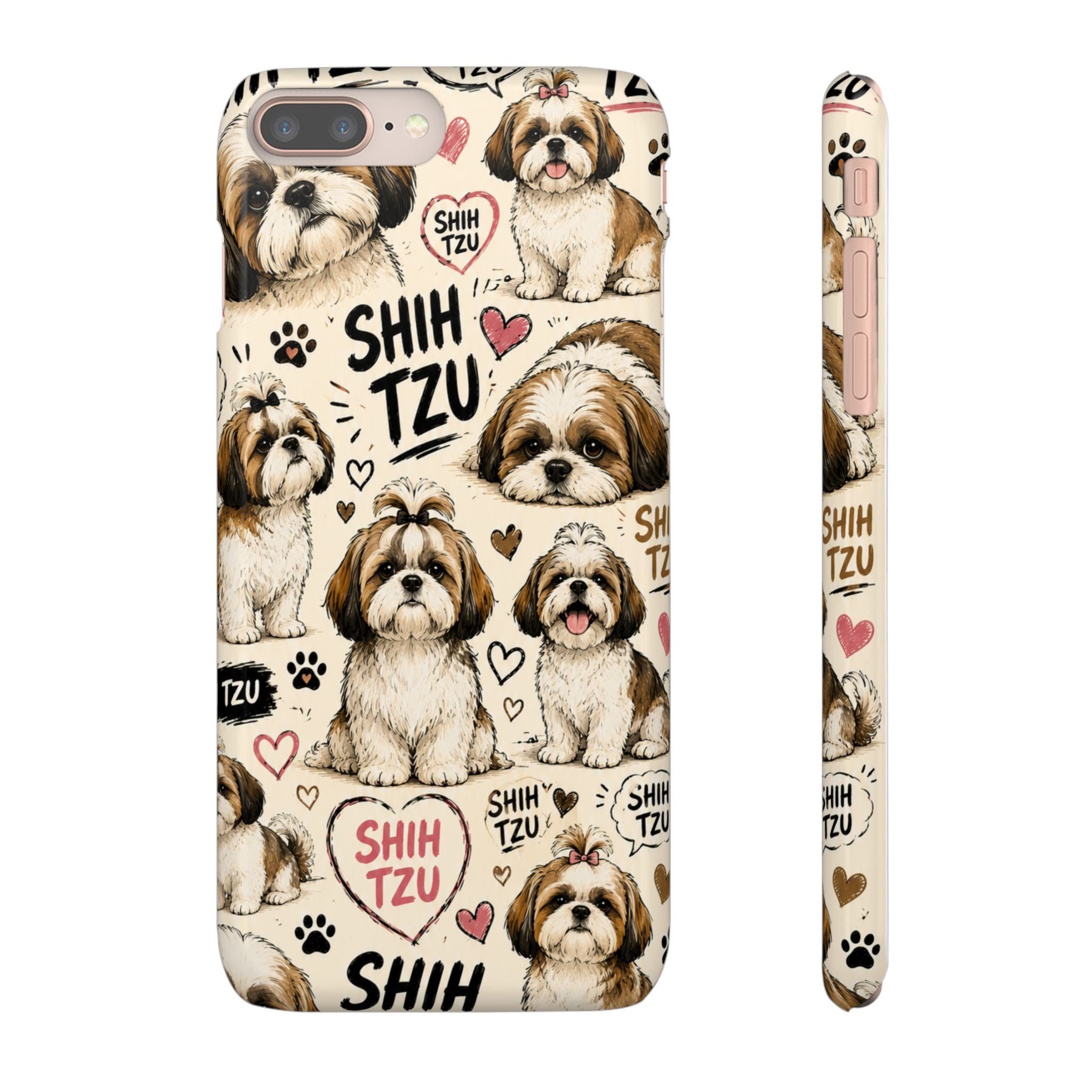 Shih Tzu Phone Case — Cute Dog Pattern Snap Case for Dog Lovers.