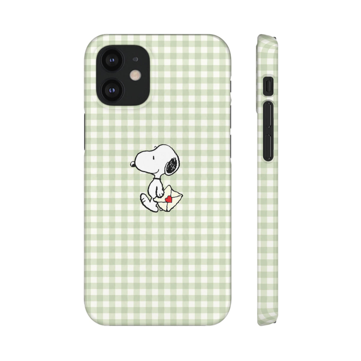 SNOOPY ZÖLD KOCKÁS SAMSUNG IPHONE TOK