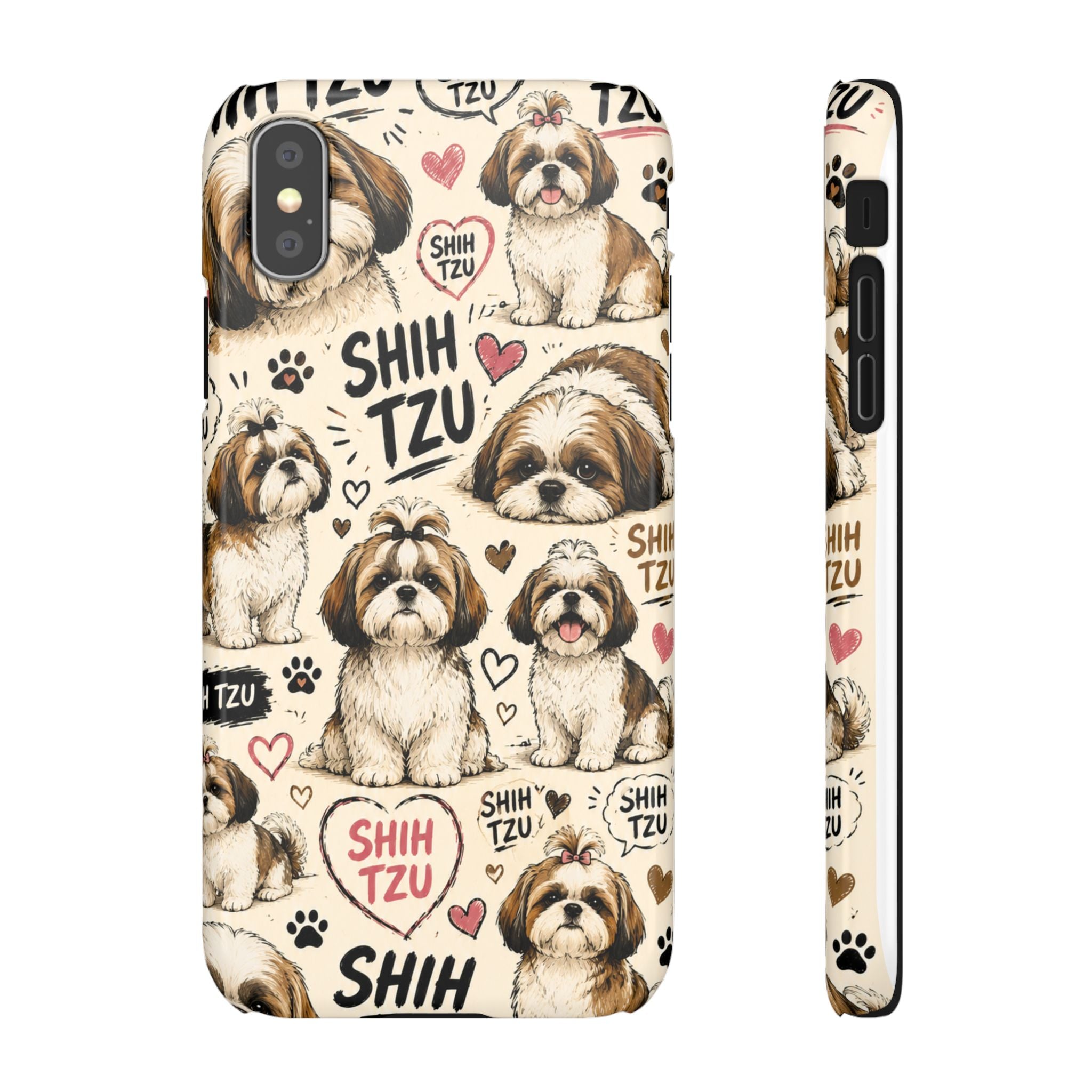 Shih Tzu Phone Case — Cute Dog Pattern Snap Case for Dog Lovers.