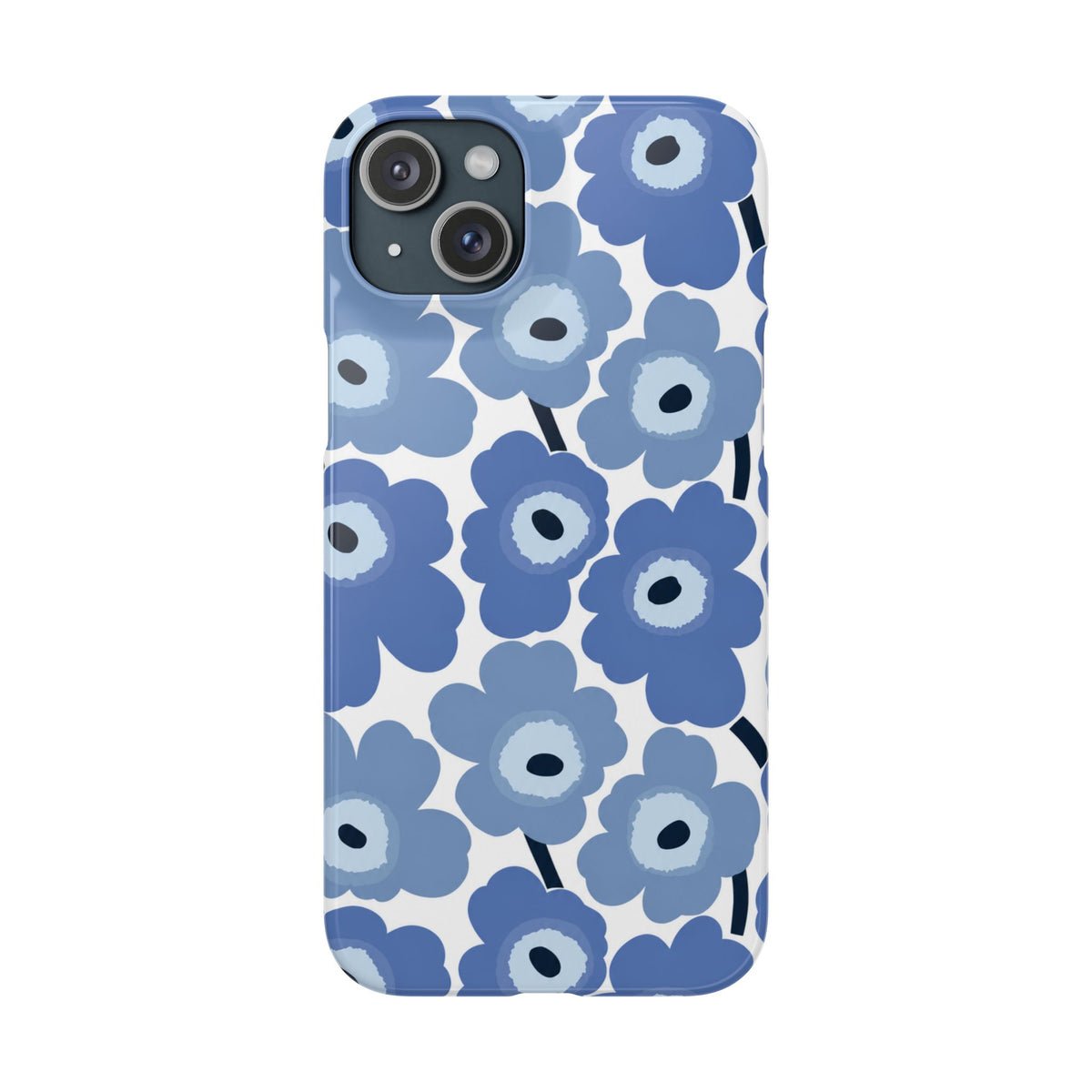 KÉK VIRÁGOS SAMSUNG IPHONE TOK