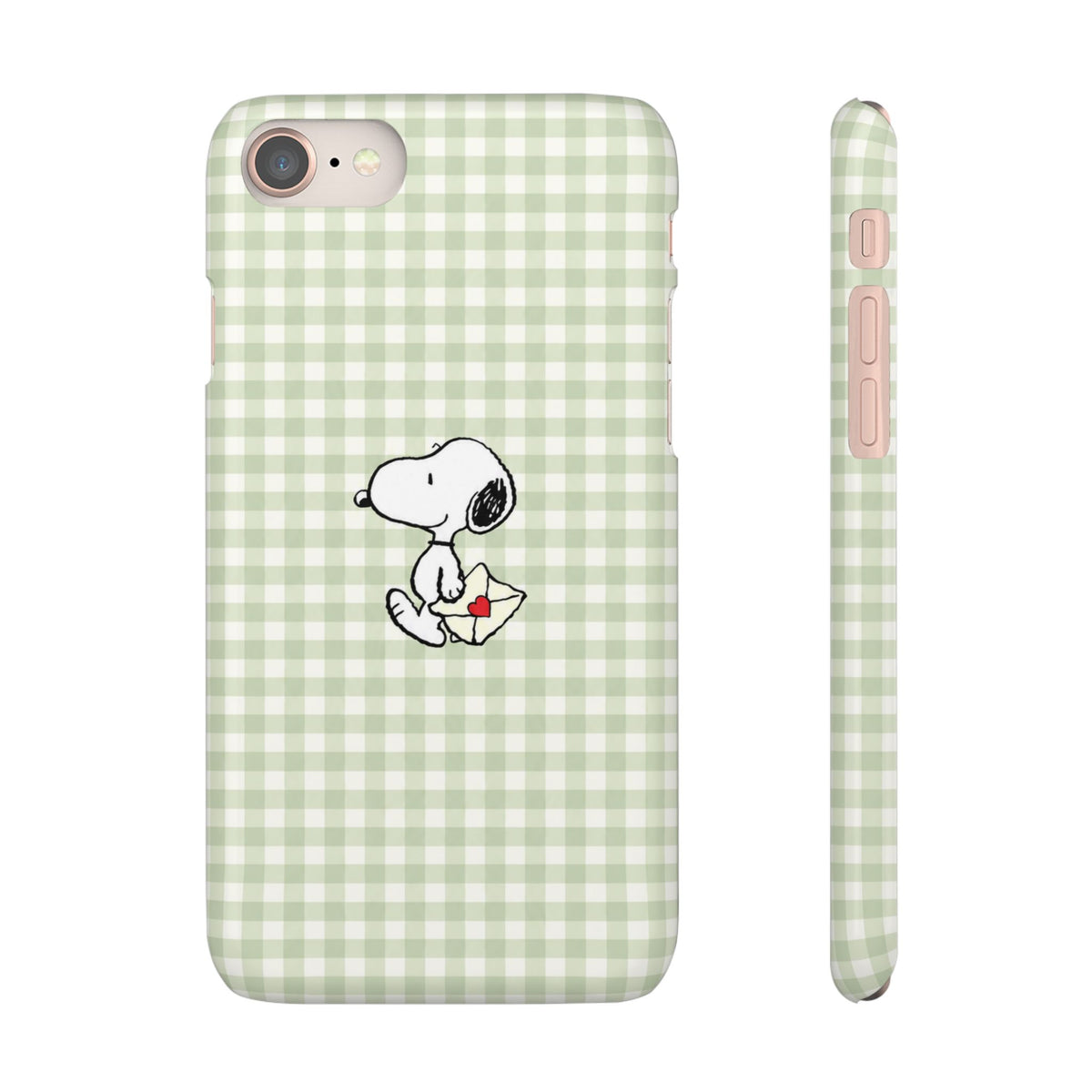 SNOOPY ZÖLD KOCKÁS SAMSUNG IPHONE TOK