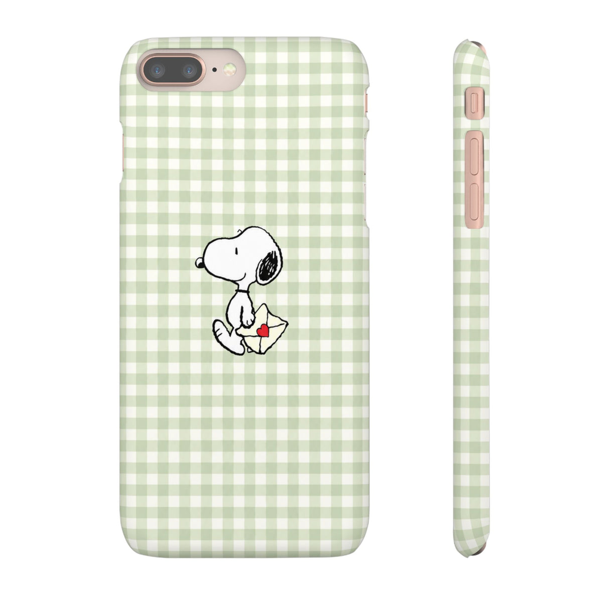 SNOOPY ZÖLD KOCKÁS SAMSUNG IPHONE TOK