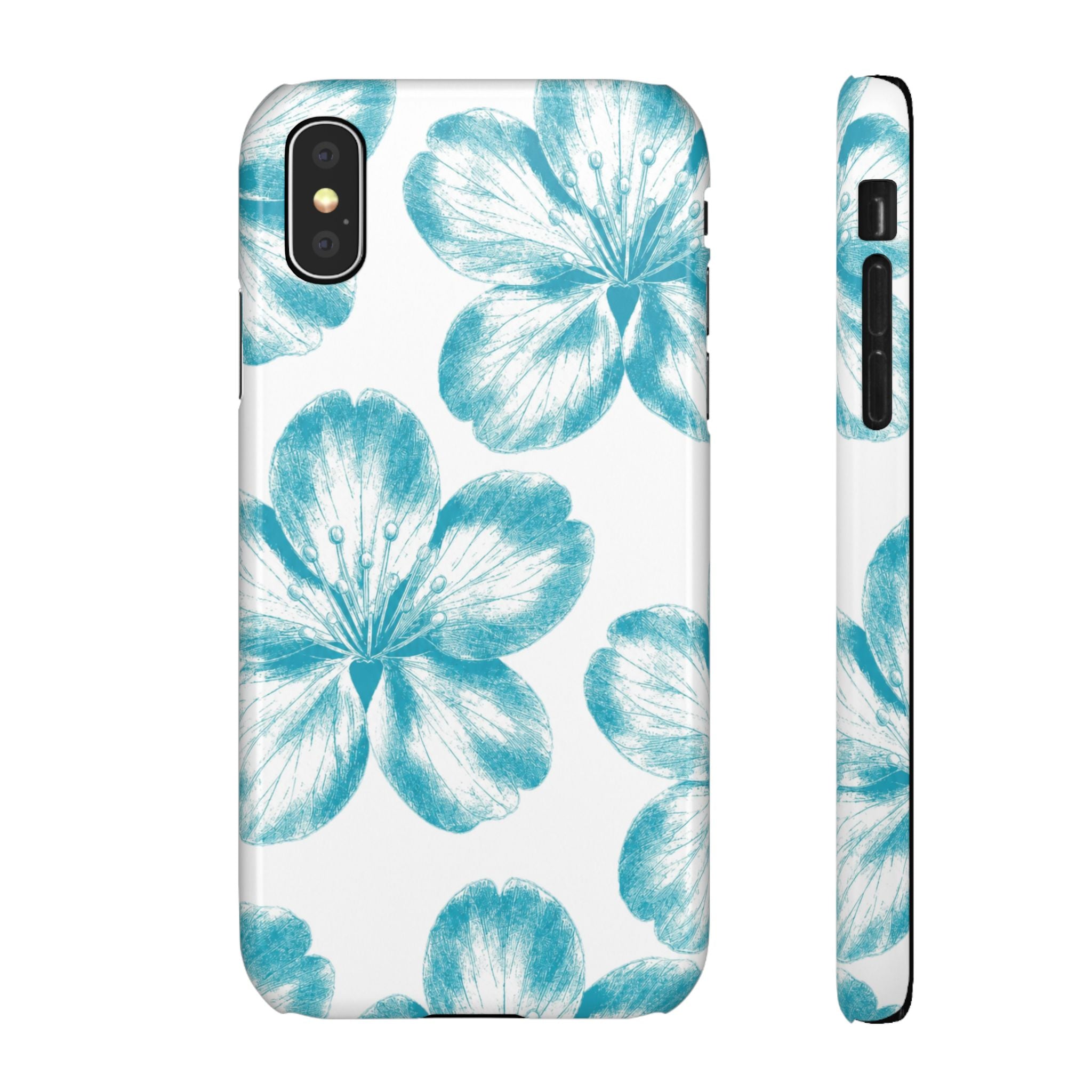 KÉK VIRÁGOK SAMSUNG IPHONE TOK