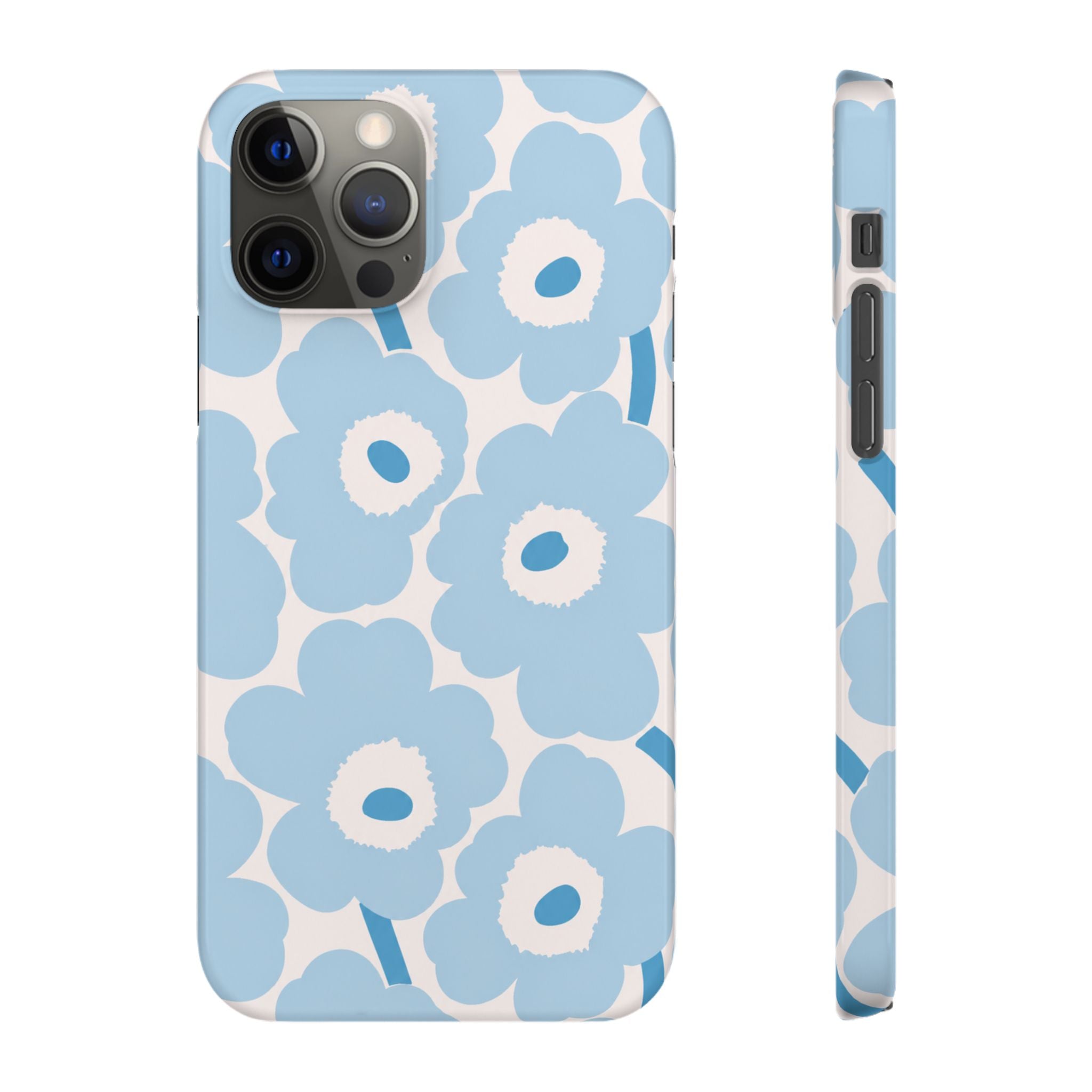 KÉK VIRÁGOS SAMSUNG IPHONE TOK