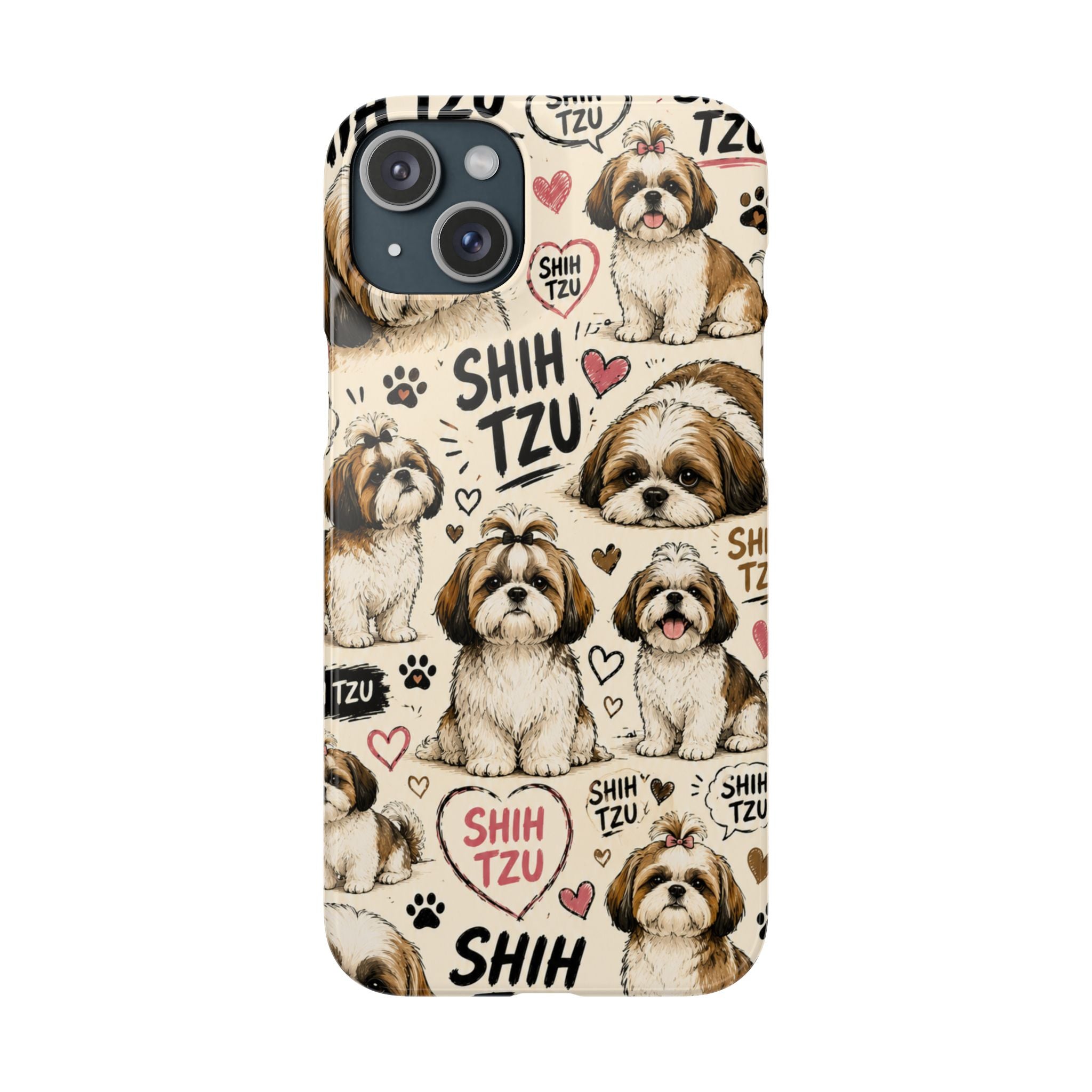 Shih Tzu Phone Case — Cute Dog Pattern Snap Case for Dog Lovers