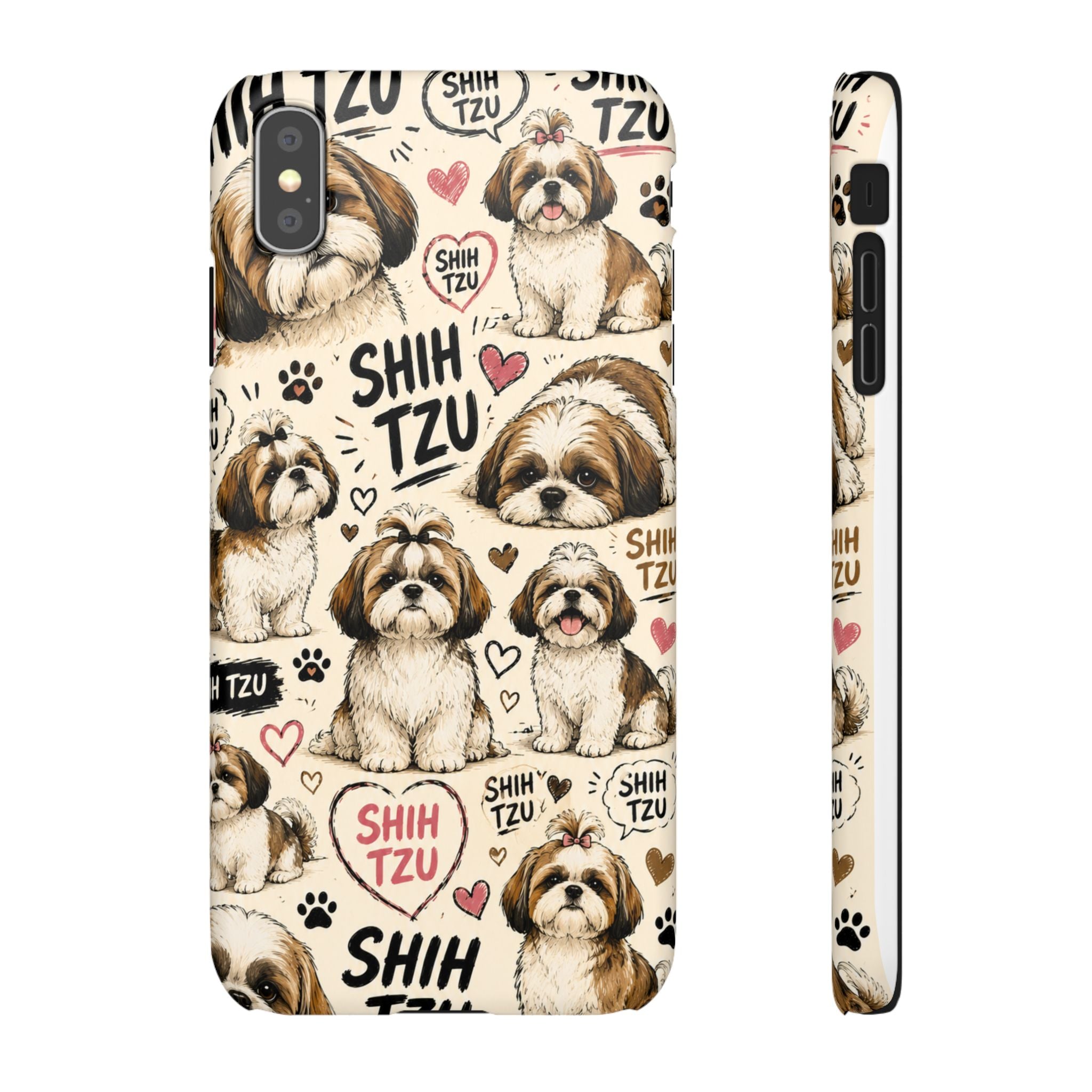 Shih Tzu Phone Case — Cute Dog Pattern Snap Case for Dog Lovers.