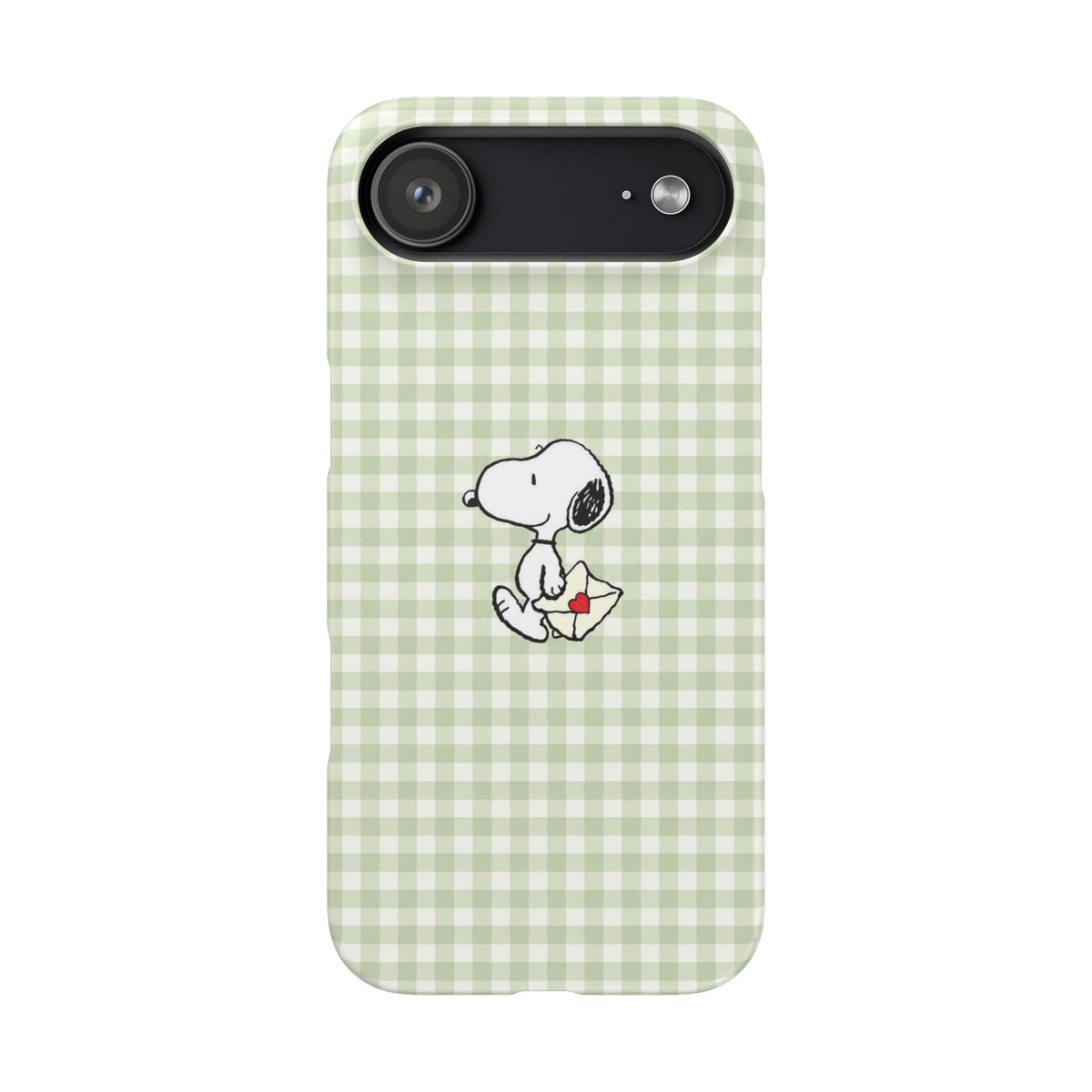 SNOOPY ZÖLD KOCKÁS SAMSUNG IPHONE TOK