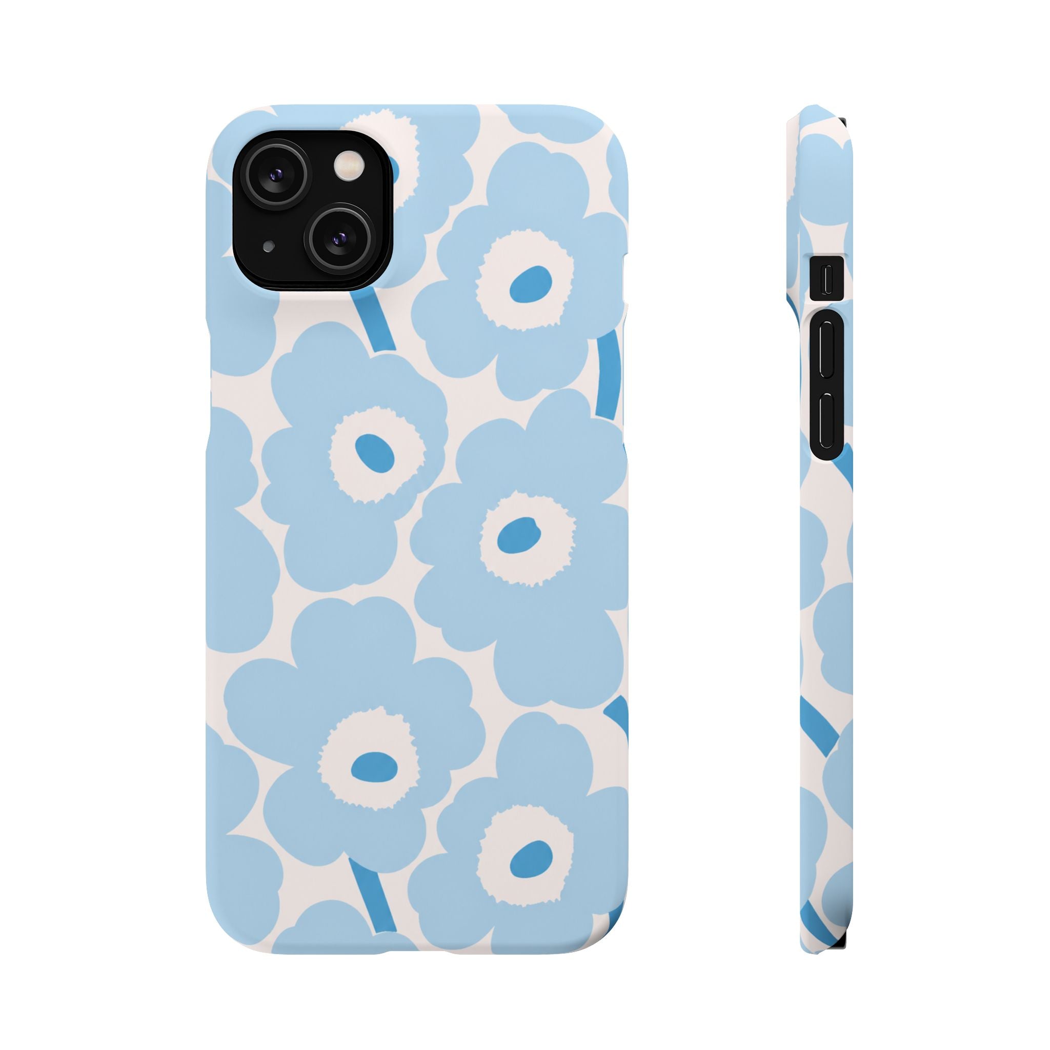 KÉK VIRÁGOS SAMSUNG IPHONE TOK
