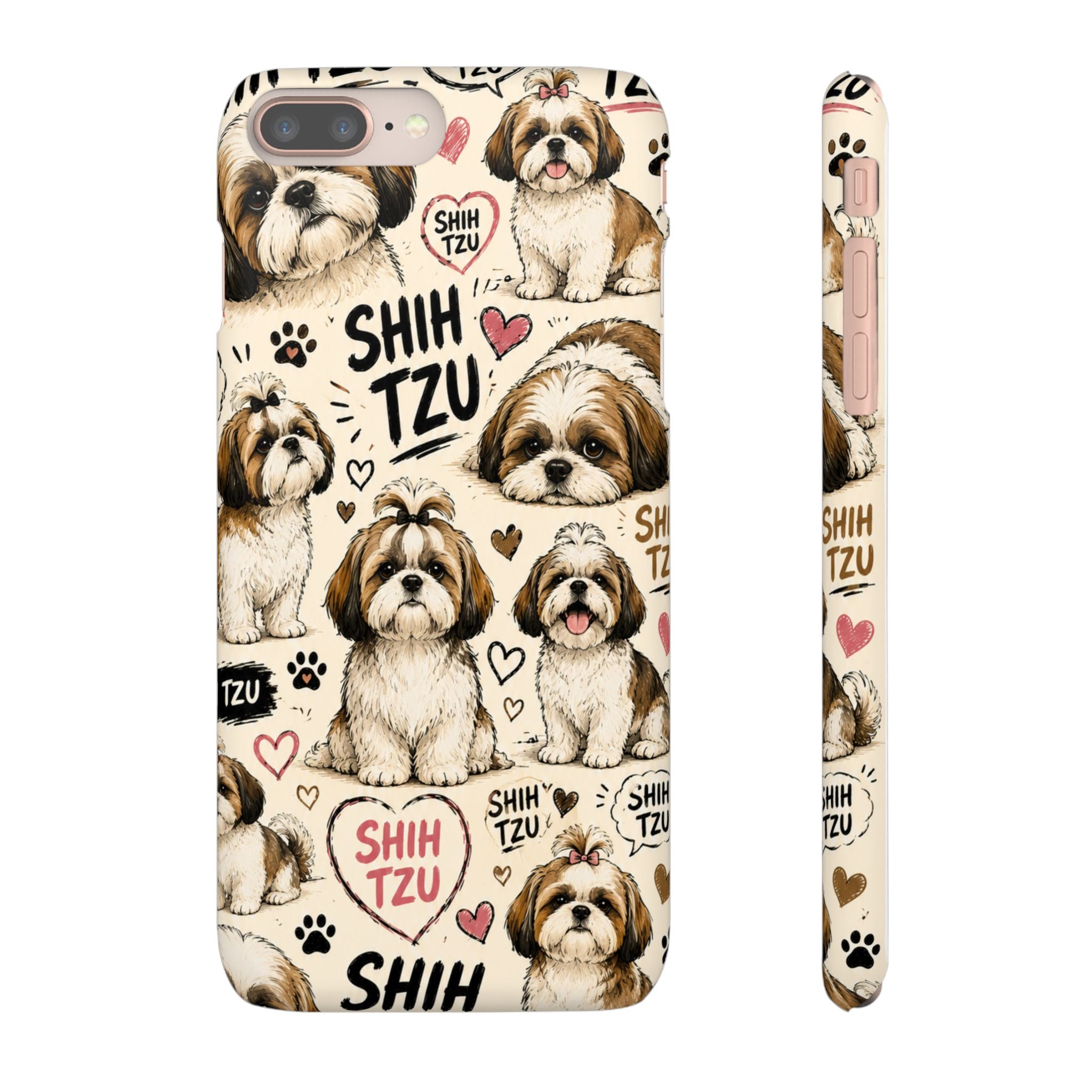 Shih Tzu Phone Case — Cute Dog Pattern Snap Case for Dog Lovers.