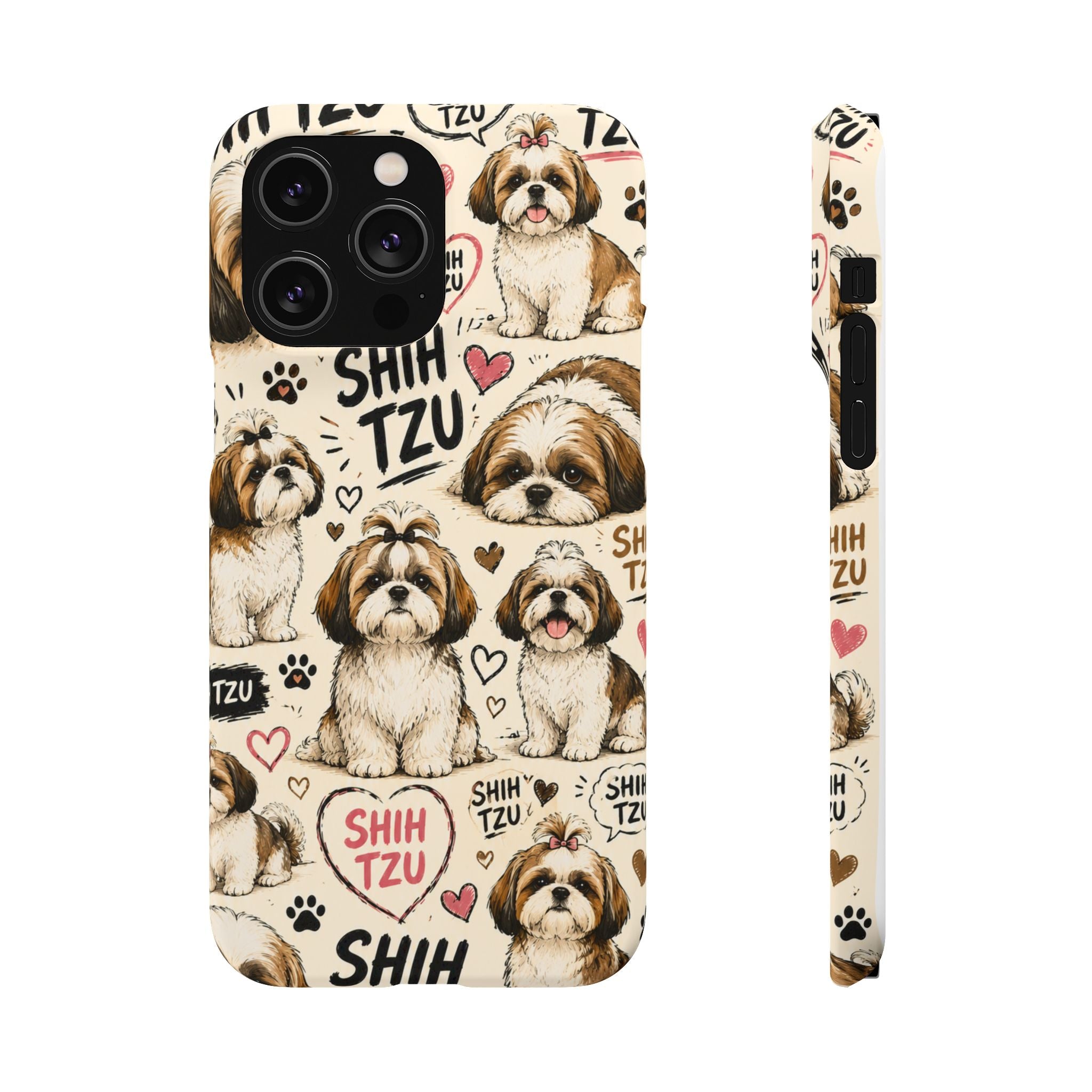 Shih Tzu Phone Case — Cute Dog Pattern Snap Case for Dog Lovers