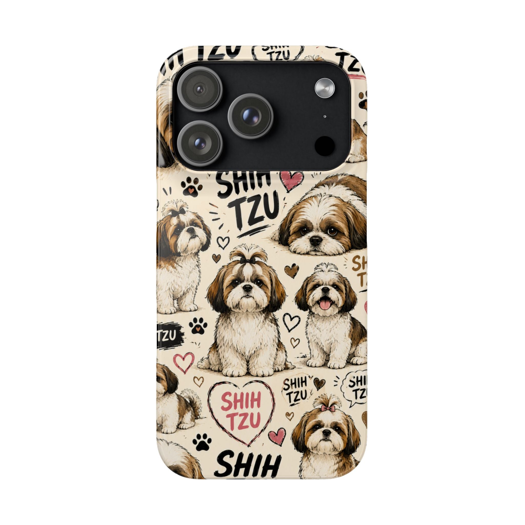 Shih Tzu Phone Case — Cute Dog Pattern Snap Case for Dog Lovers