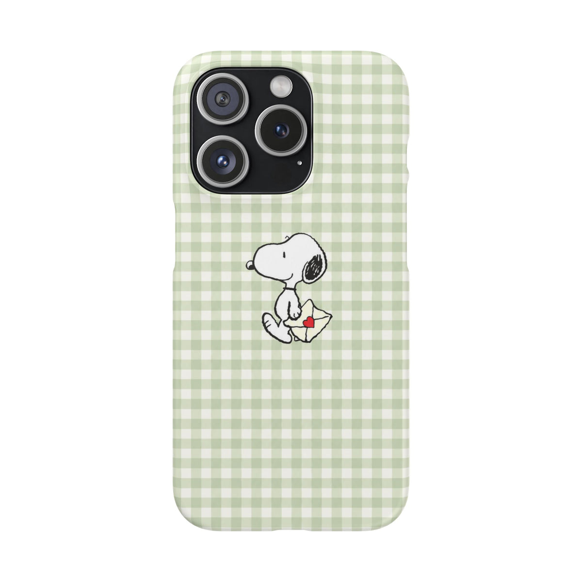 SNOOPY ZÖLD KOCKÁS SAMSUNG IPHONE TOK