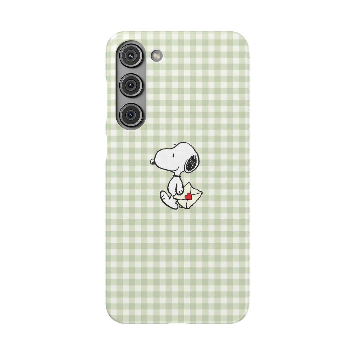 SNOOPY ZÖLD KOCKÁS SAMSUNG IPHONE TOK