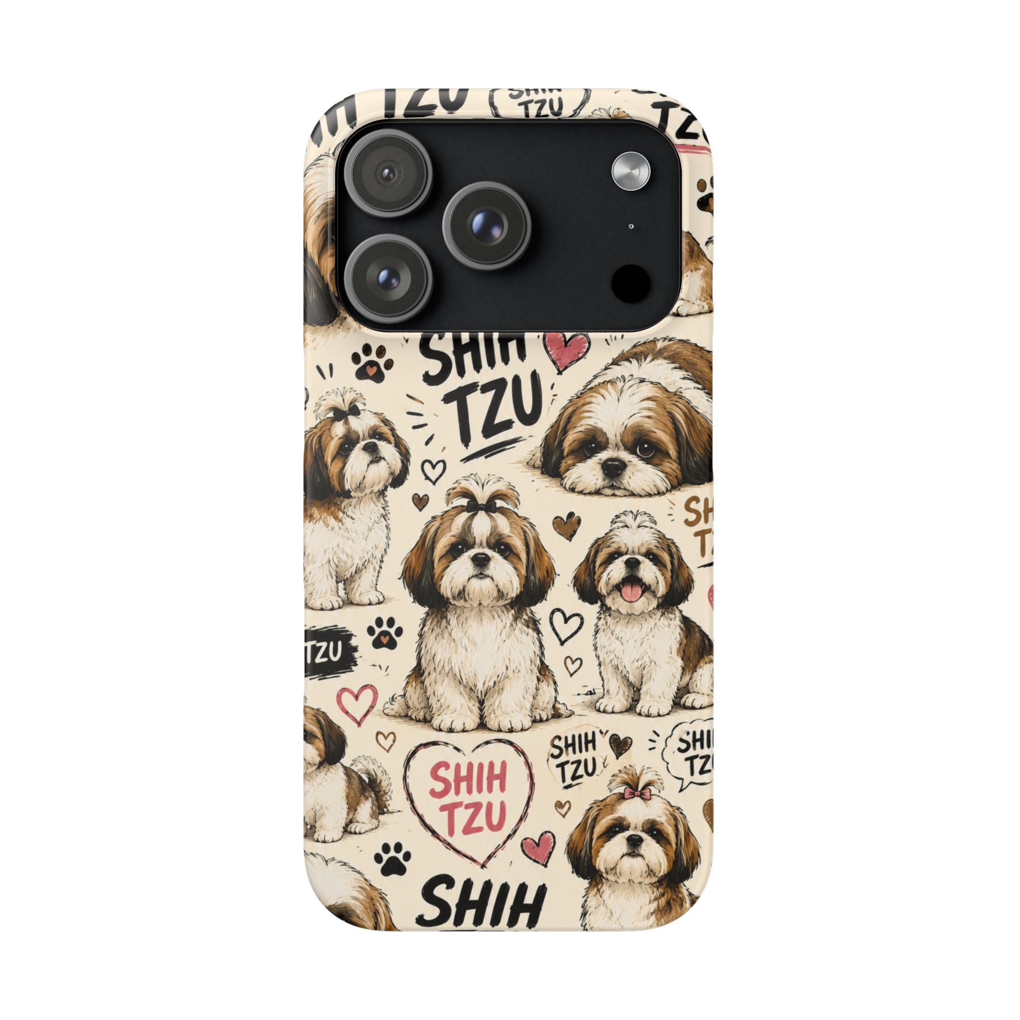 Shih Tzu Phone Case — Cute Dog Pattern Snap Case for Dog Lovers