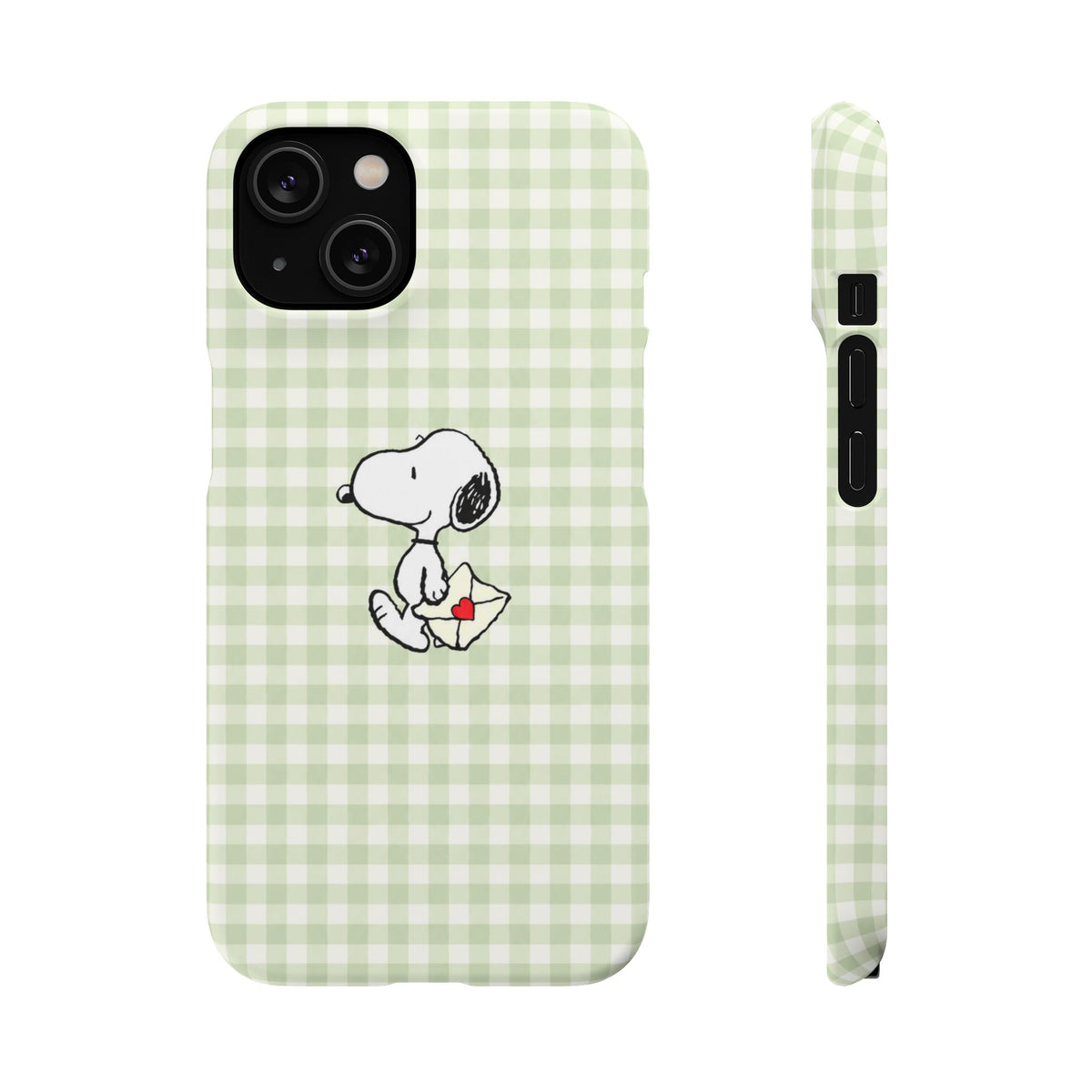 SNOOPY ZÖLD KOCKÁS SAMSUNG IPHONE TOK