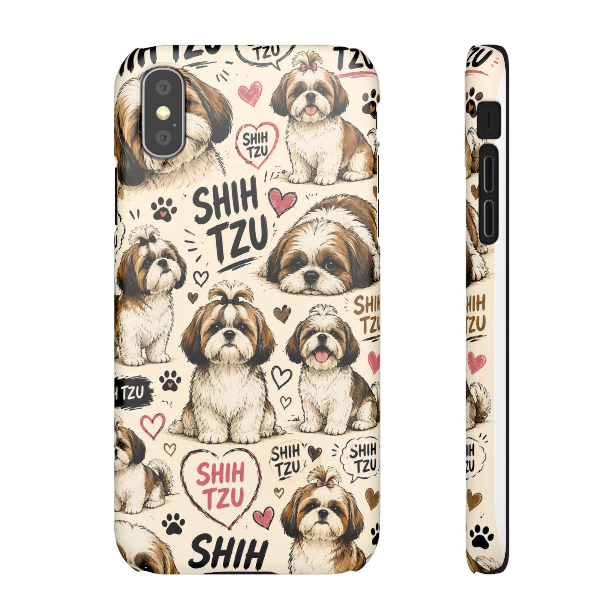 Shih Tzu Phone Case — Cute Dog Pattern Snap Case for Dog Lovers.