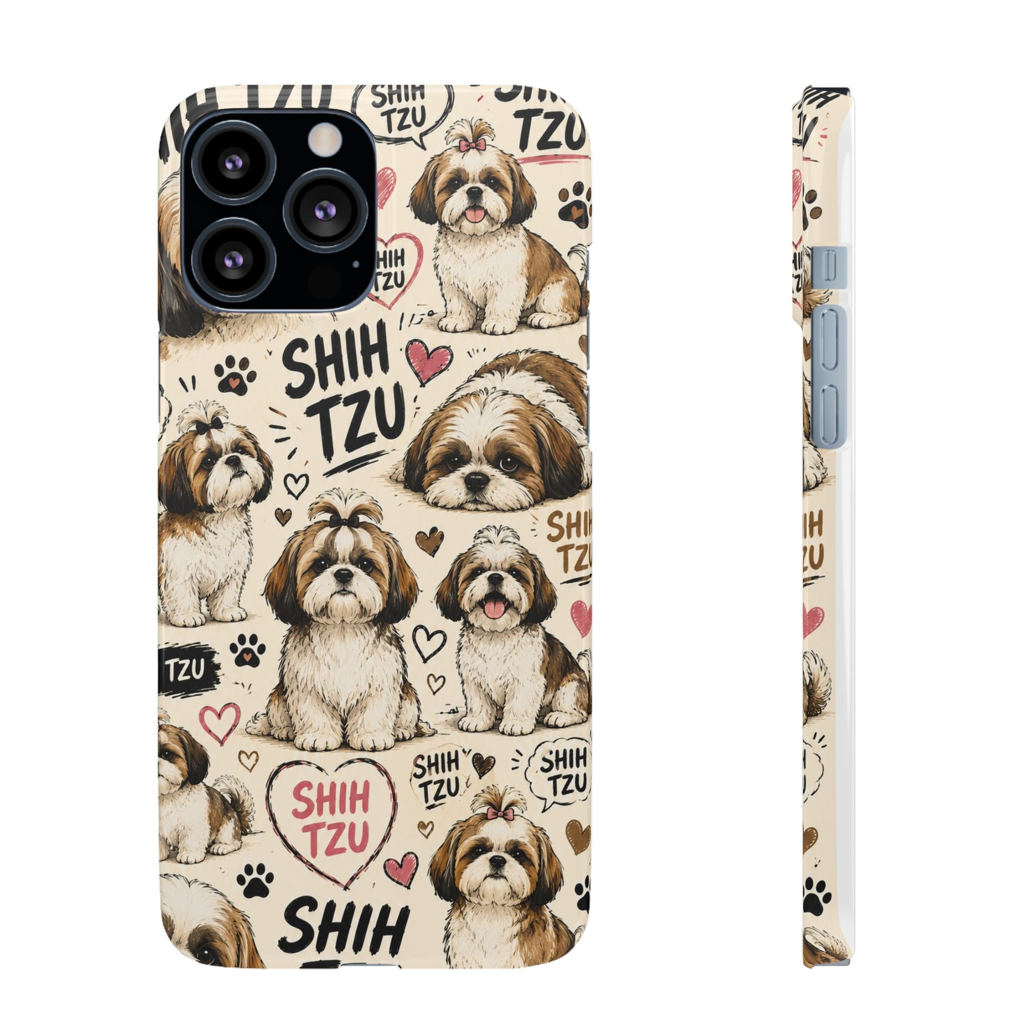 Shih Tzu Phone Case — Cute Dog Pattern Snap Case for Dog Lovers