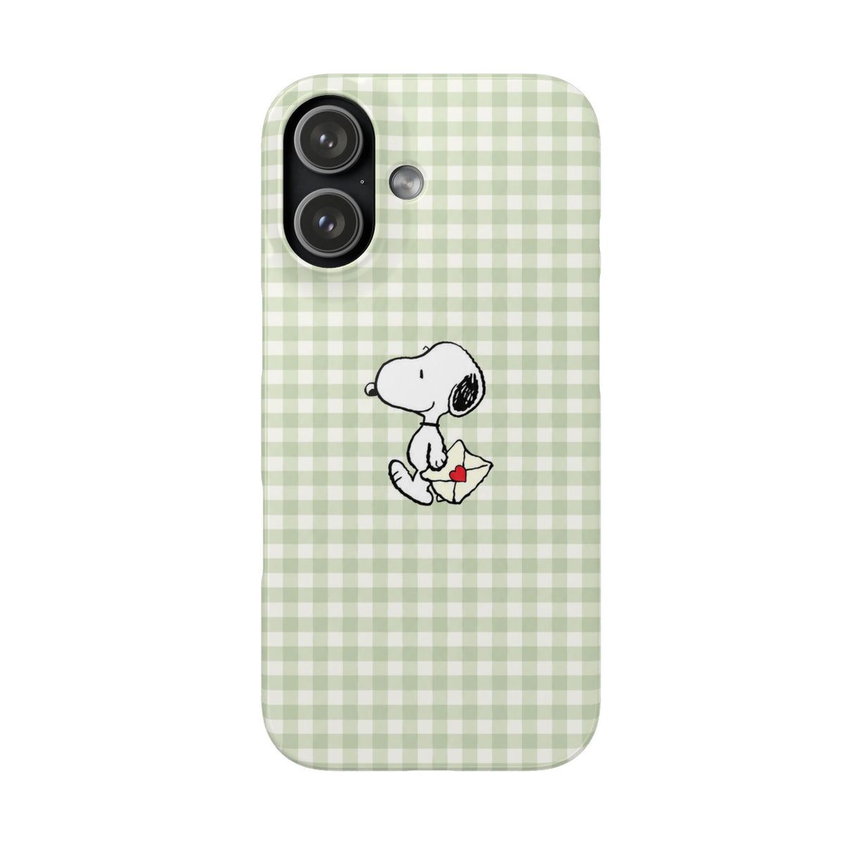 SNOOPY ZÖLD KOCKÁS SAMSUNG IPHONE TOK