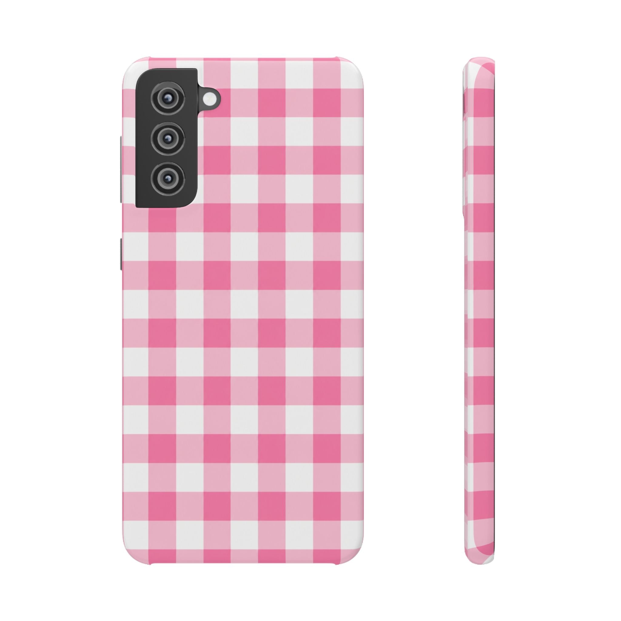 RÓZSASZIN KOCKÁS SAMSUNG IPHONE TOK