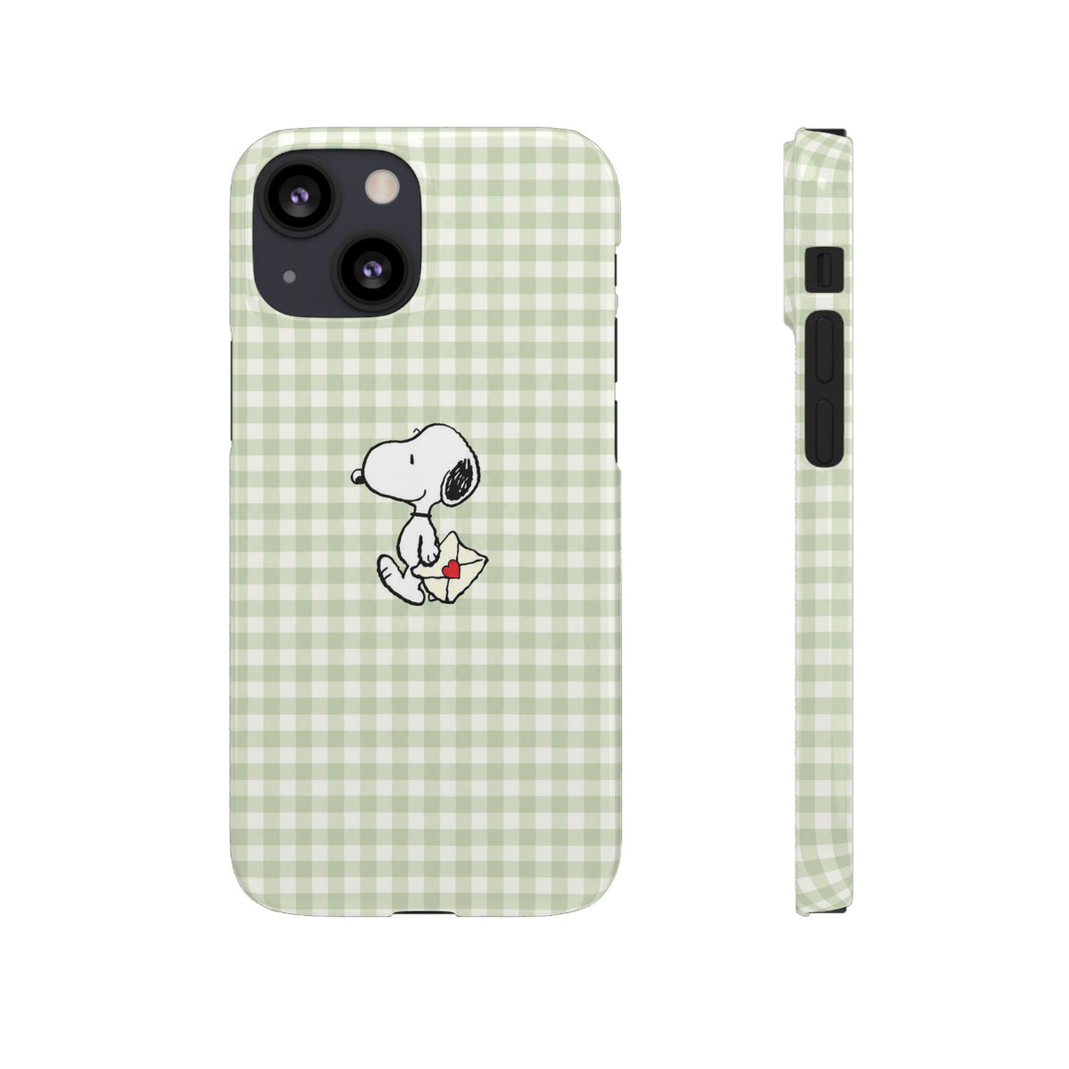 SNOOPY ZÖLD KOCKÁS SAMSUNG IPHONE TOK