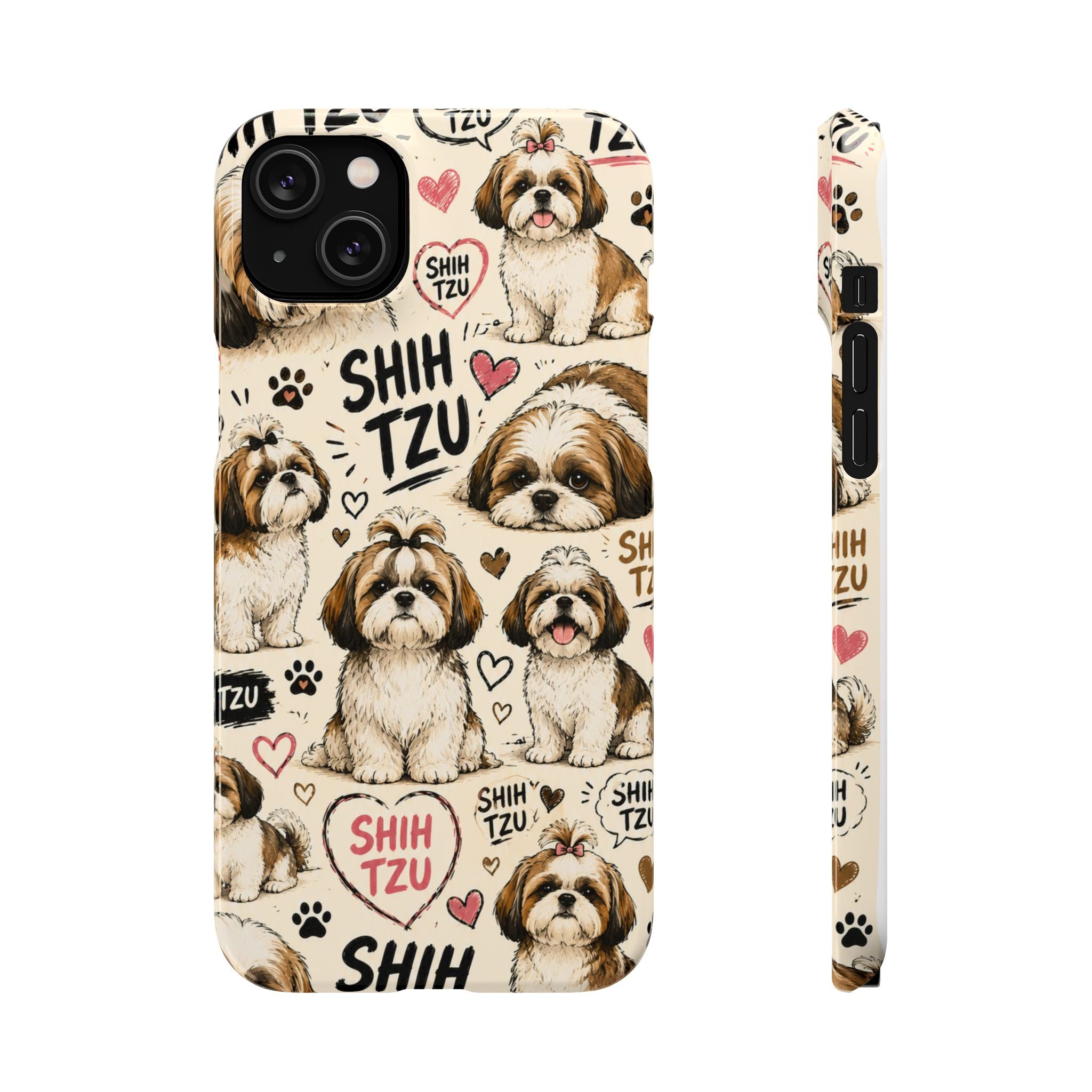 Shih Tzu Phone Case — Cute Dog Pattern Snap Case for Dog Lovers