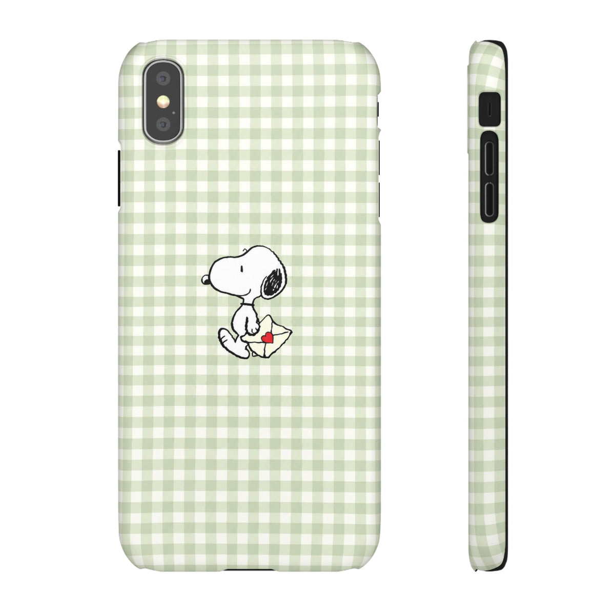SNOOPY ZÖLD KOCKÁS SAMSUNG IPHONE TOK