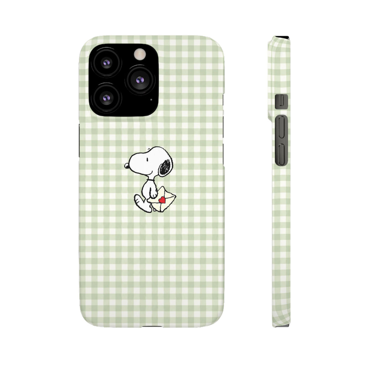 SNOOPY ZÖLD KOCKÁS SAMSUNG IPHONE TOK
