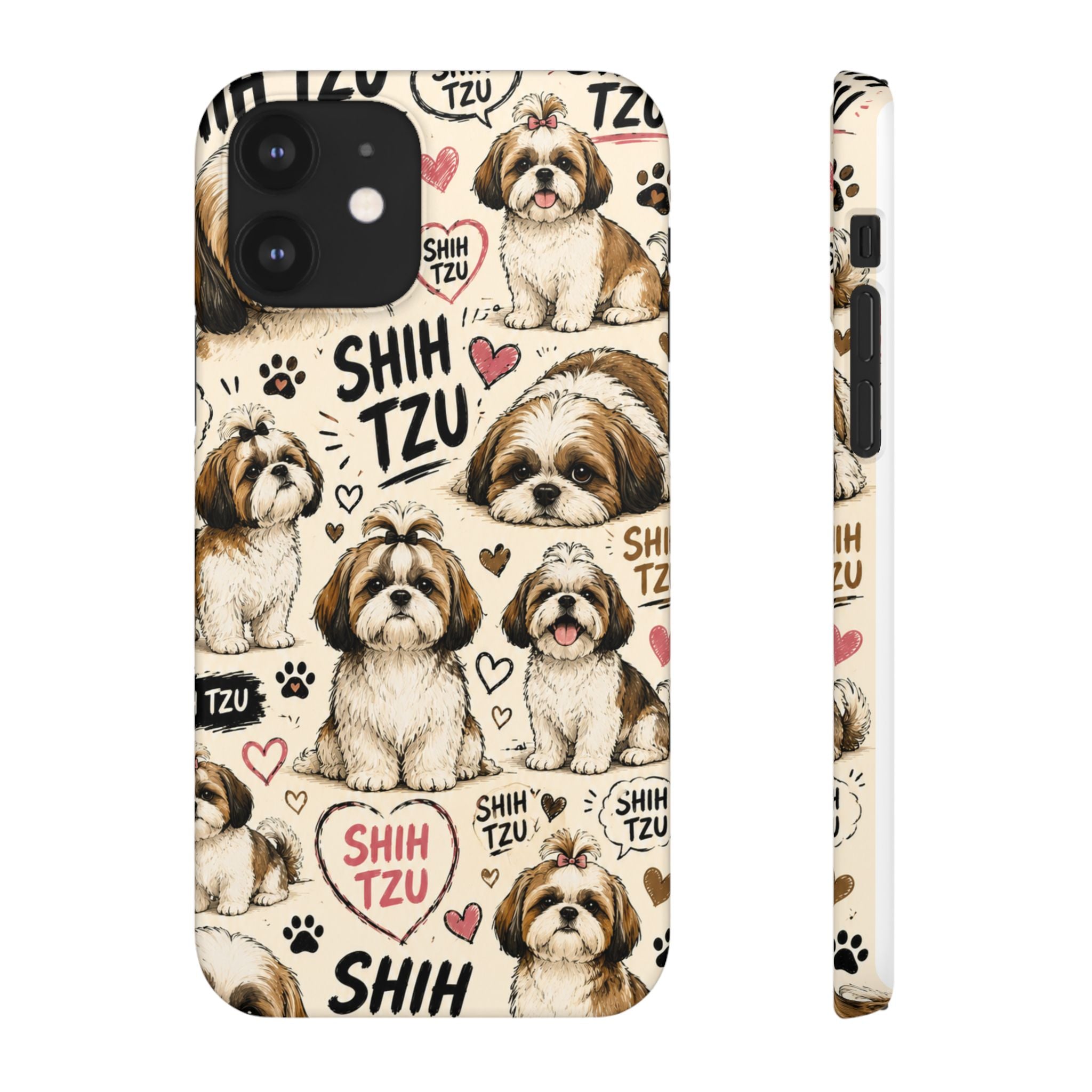 Shih Tzu Phone Case — Cute Dog Pattern Snap Case for Dog Lovers