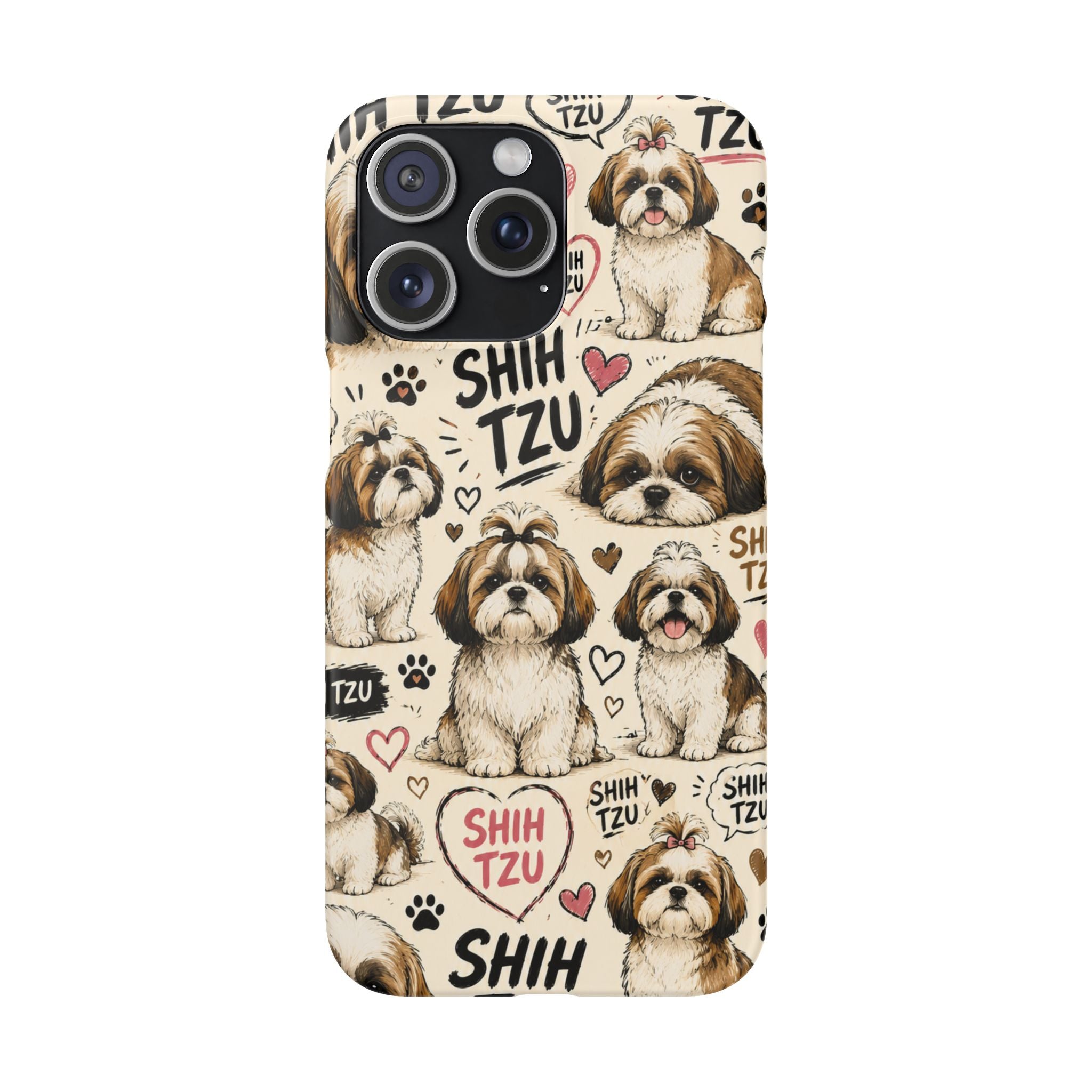 Shih Tzu Phone Case — Cute Dog Pattern Snap Case for Dog Lovers