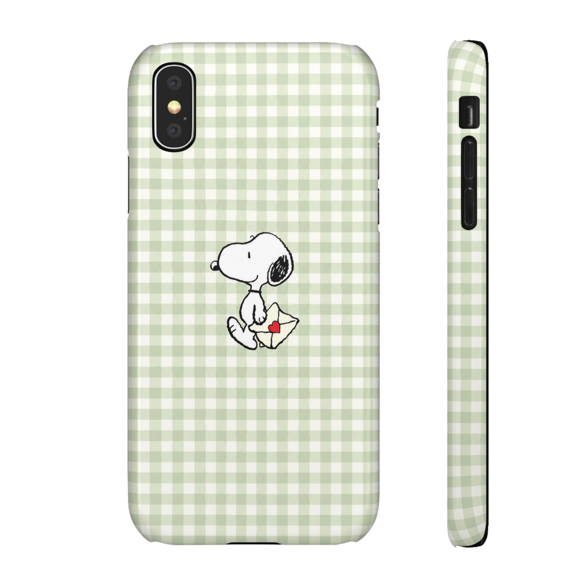 SNOOPY ZÖLD KOCKÁS SAMSUNG IPHONE TOK