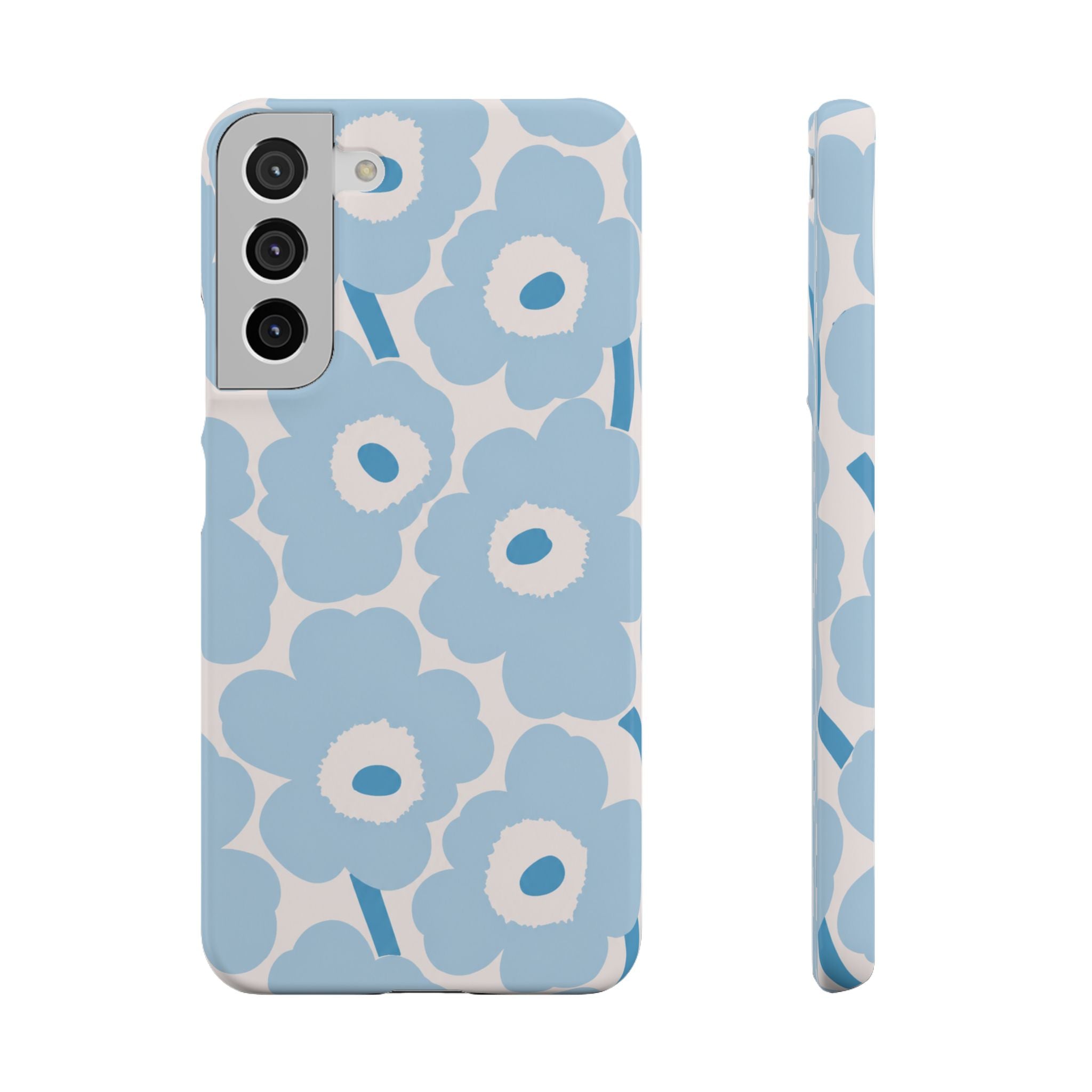KÉK VIRÁGOS SAMSUNG IPHONE TOK