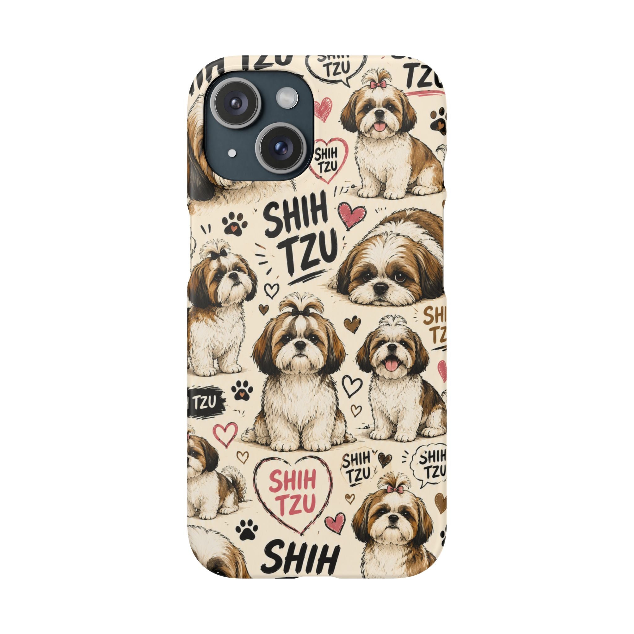 Shih Tzu Phone Case — Cute Dog Pattern Snap Case for Dog Lovers