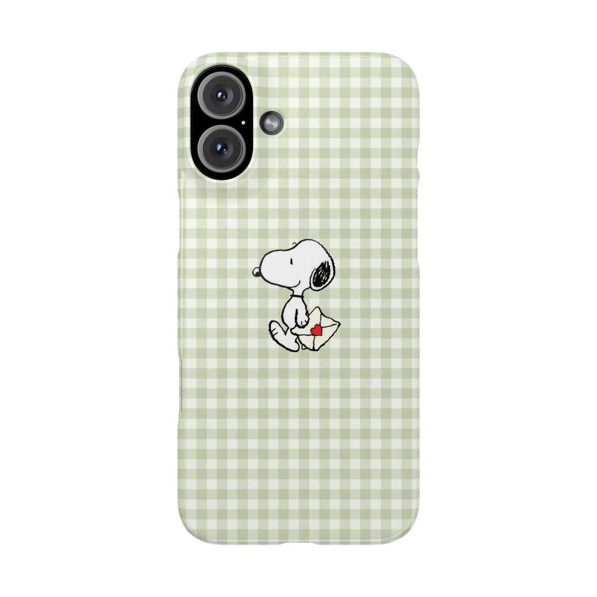 SNOOPY ZÖLD KOCKÁS SAMSUNG IPHONE TOK