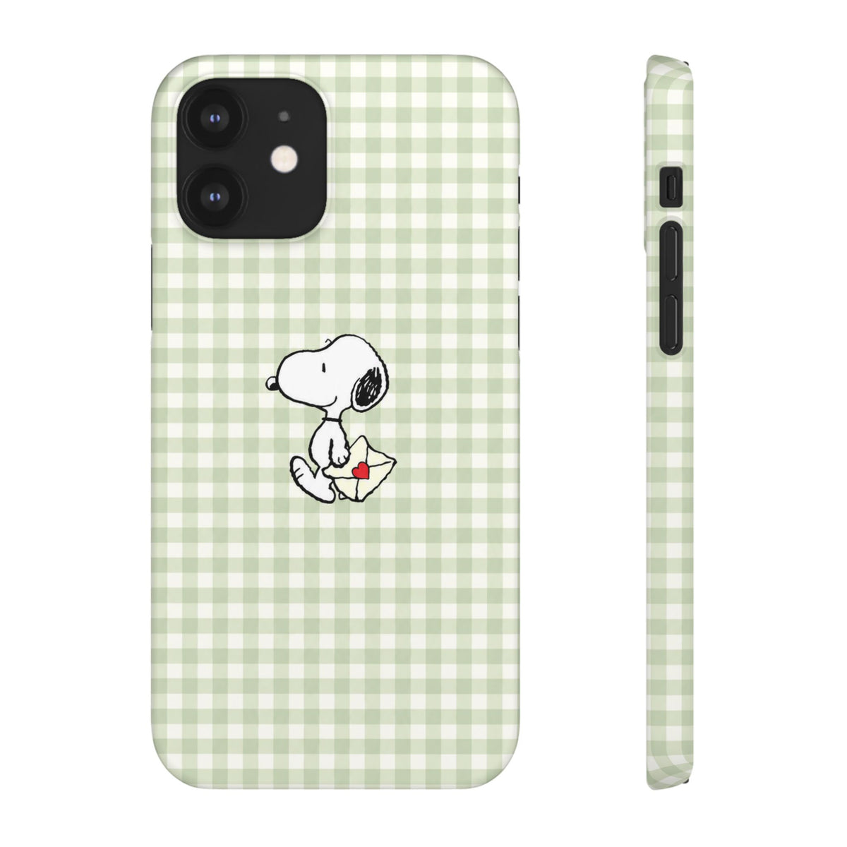 SNOOPY ZÖLD KOCKÁS SAMSUNG IPHONE TOK