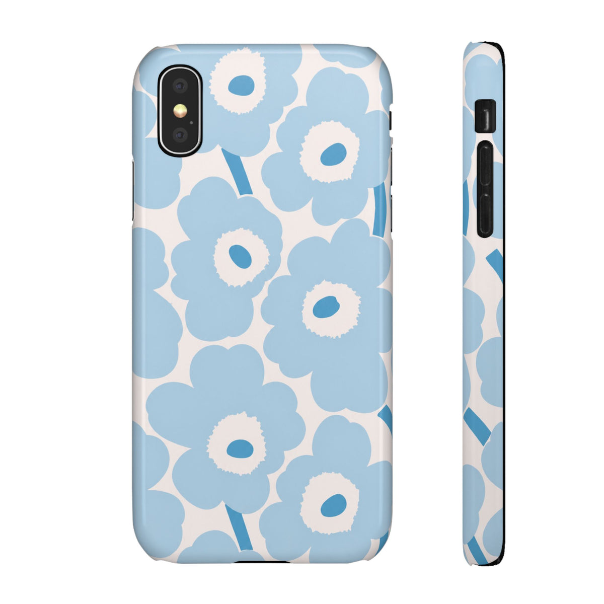 KÉK VIRÁGOS SAMSUNG IPHONE TOK