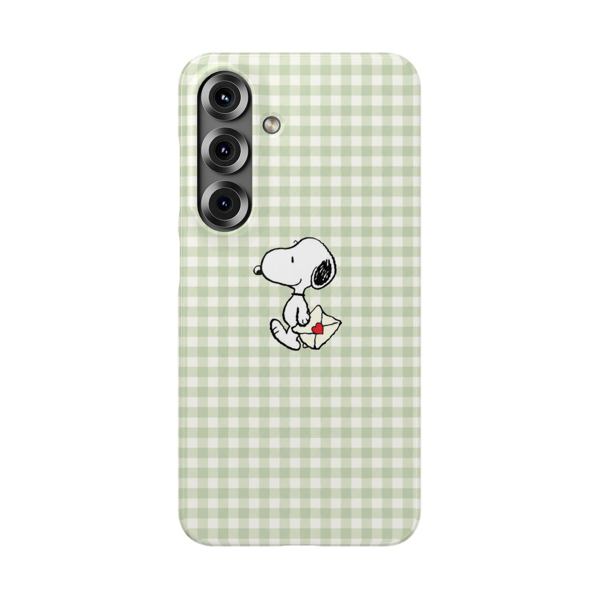 SNOOPY ZÖLD KOCKÁS SAMSUNG IPHONE TOK