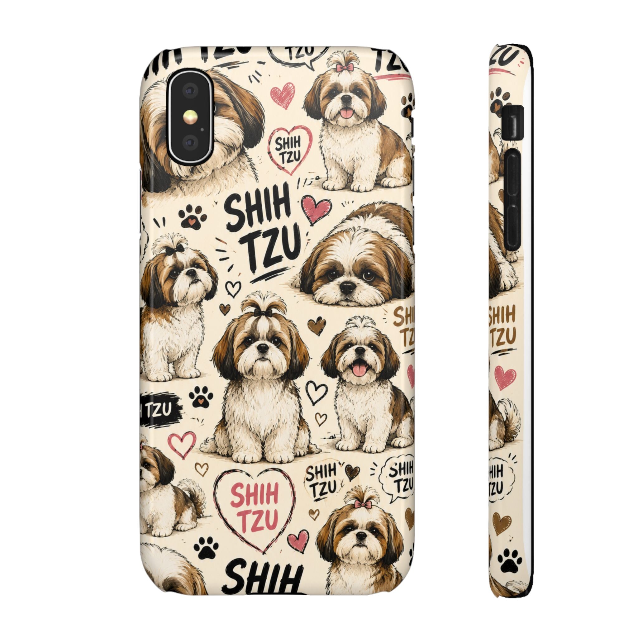 Shih Tzu Phone Case — Cute Dog Pattern Snap Case for Dog Lovers.