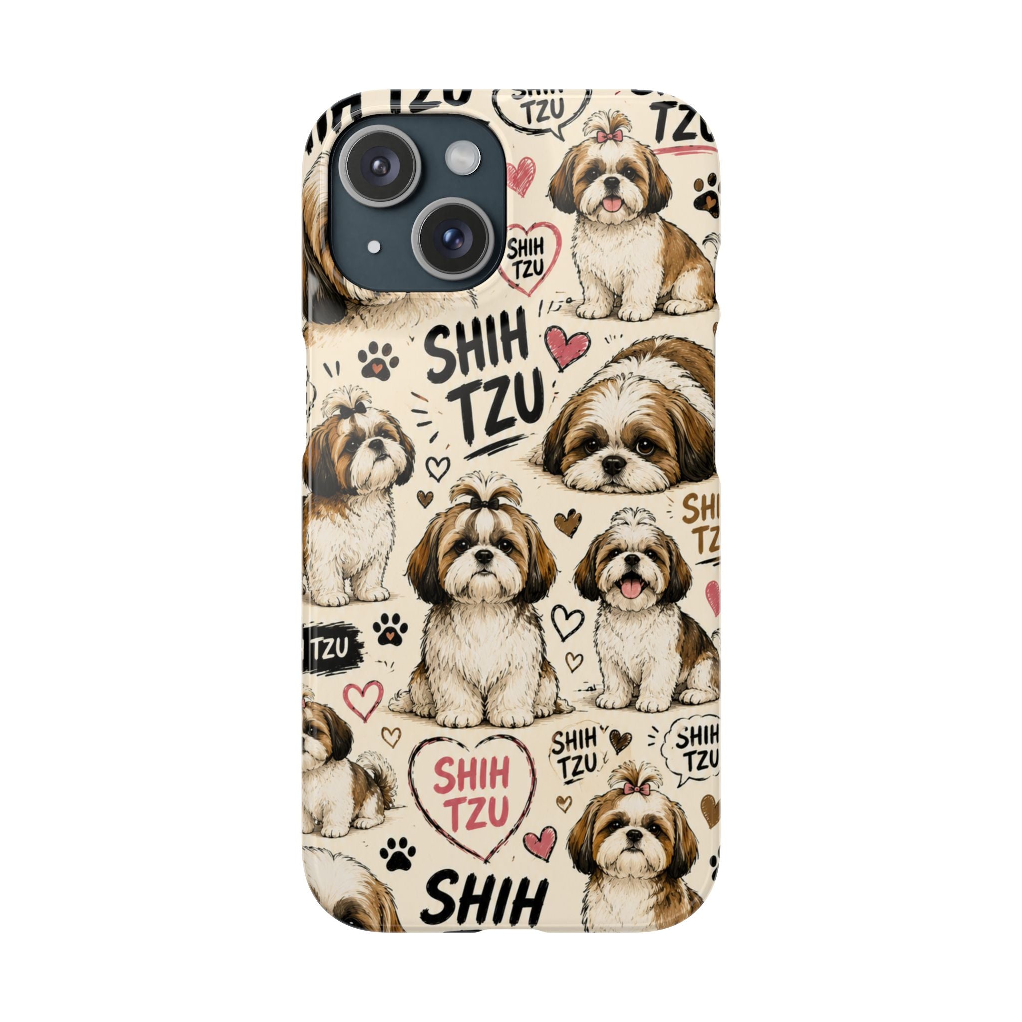 Shih Tzu Phone Case — Cute Dog Pattern Snap Case for Dog Lovers