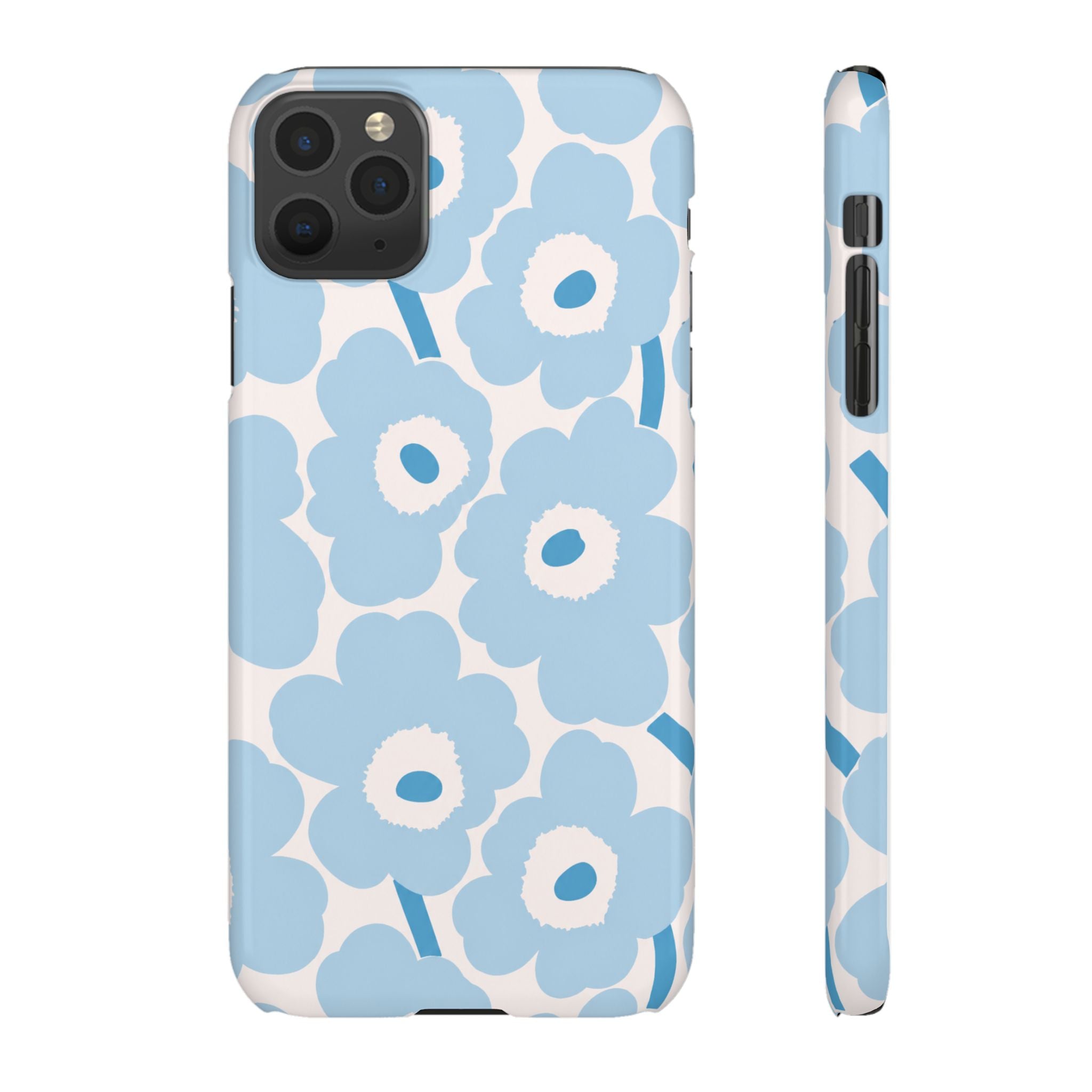 KÉK VIRÁGOS SAMSUNG IPHONE TOK
