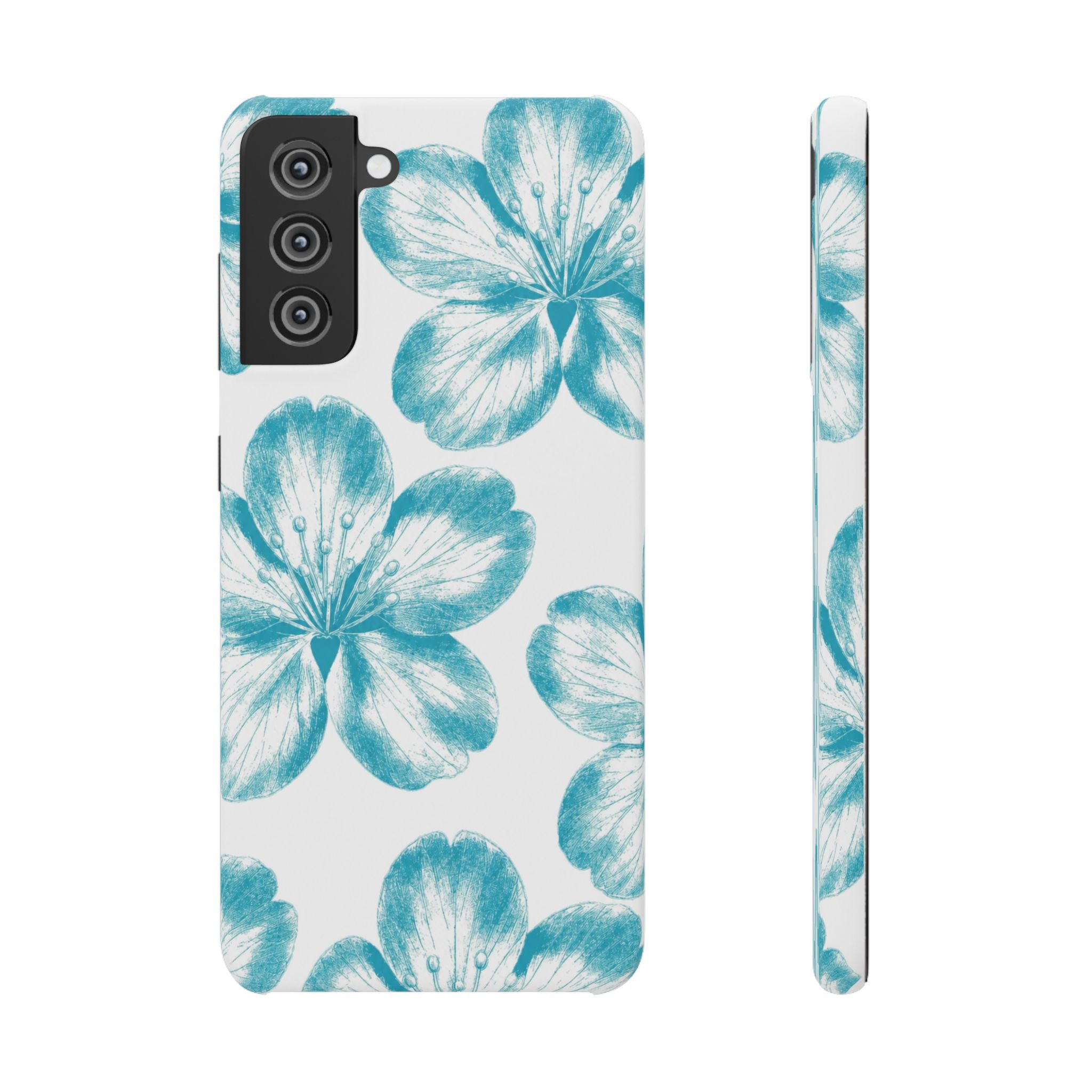 KÉK VIRÁGOK SAMSUNG IPHONE TOK