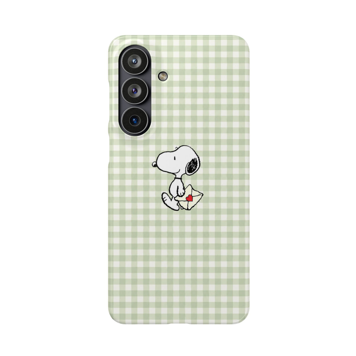 SNOOPY ZÖLD KOCKÁS SAMSUNG IPHONE TOK