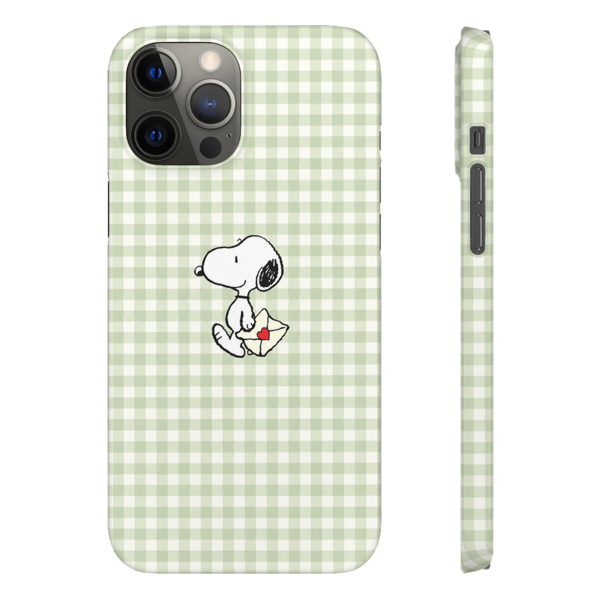 SNOOPY ZÖLD KOCKÁS SAMSUNG IPHONE TOK