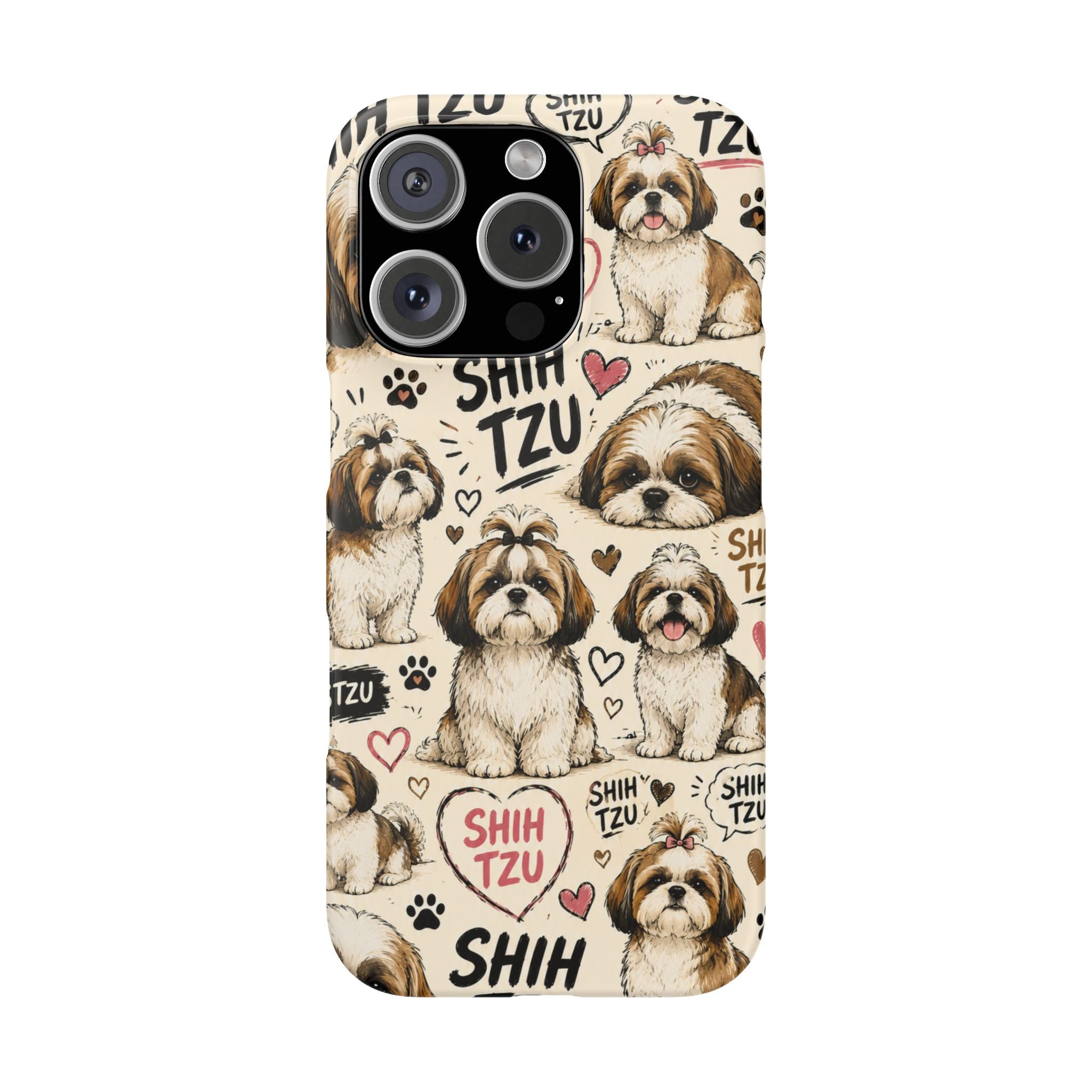 Shih Tzu Phone Case — Cute Dog Pattern Snap Case for Dog Lovers